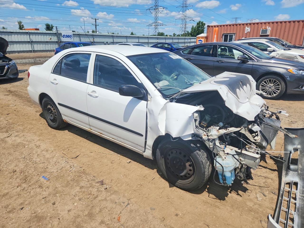 2003 Toyota Corolla Ce White vin: JTDBR32E530028177