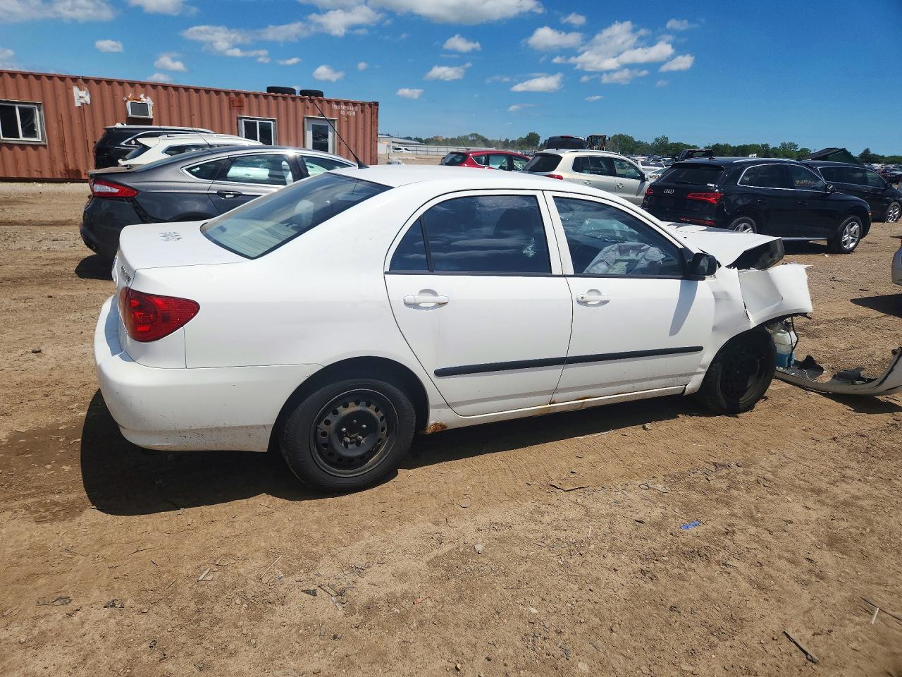 2003 Toyota Corolla Ce White vin: JTDBR32E530028177