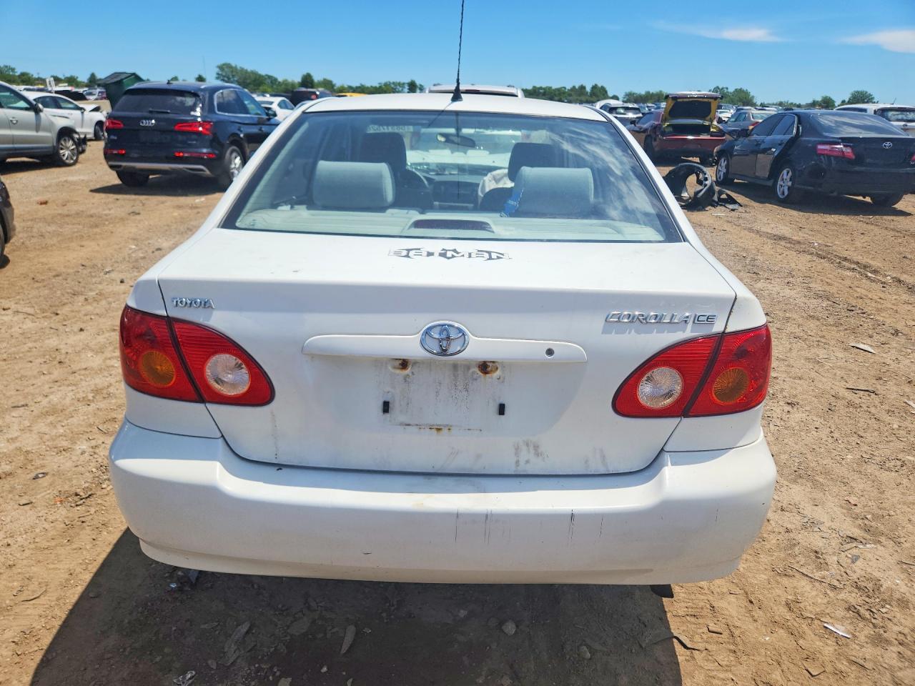 2003 Toyota Corolla Ce White vin: JTDBR32E530028177