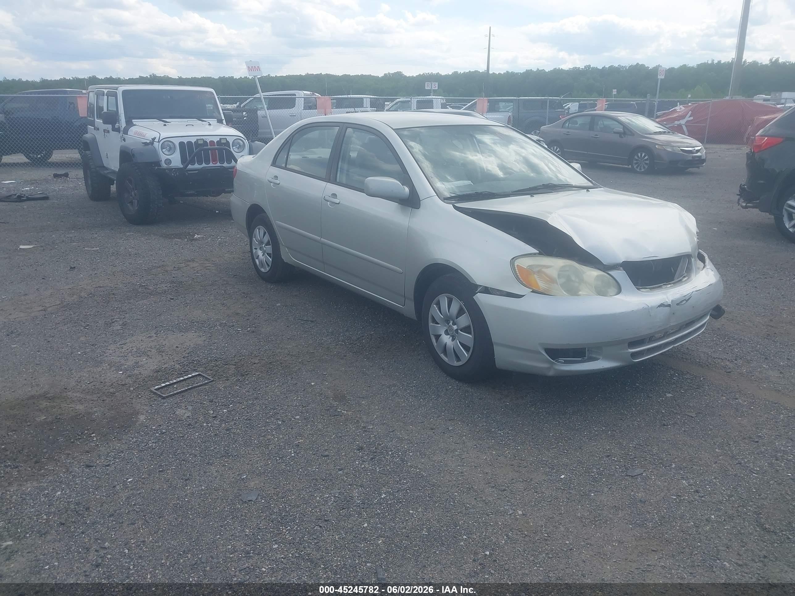 2003 Toyota Corolla Le Silver vin: JTDBR32E530034786