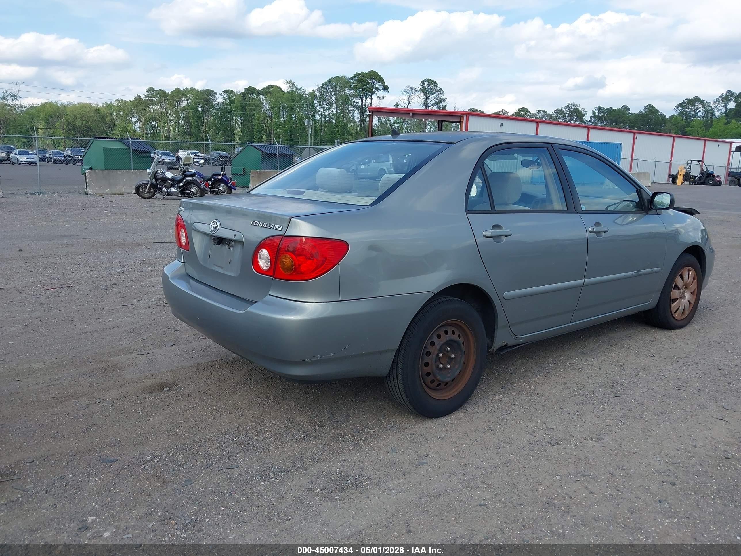 2003 Toyota Corolla Ce/le Gray vin: JTDBR32E530040197