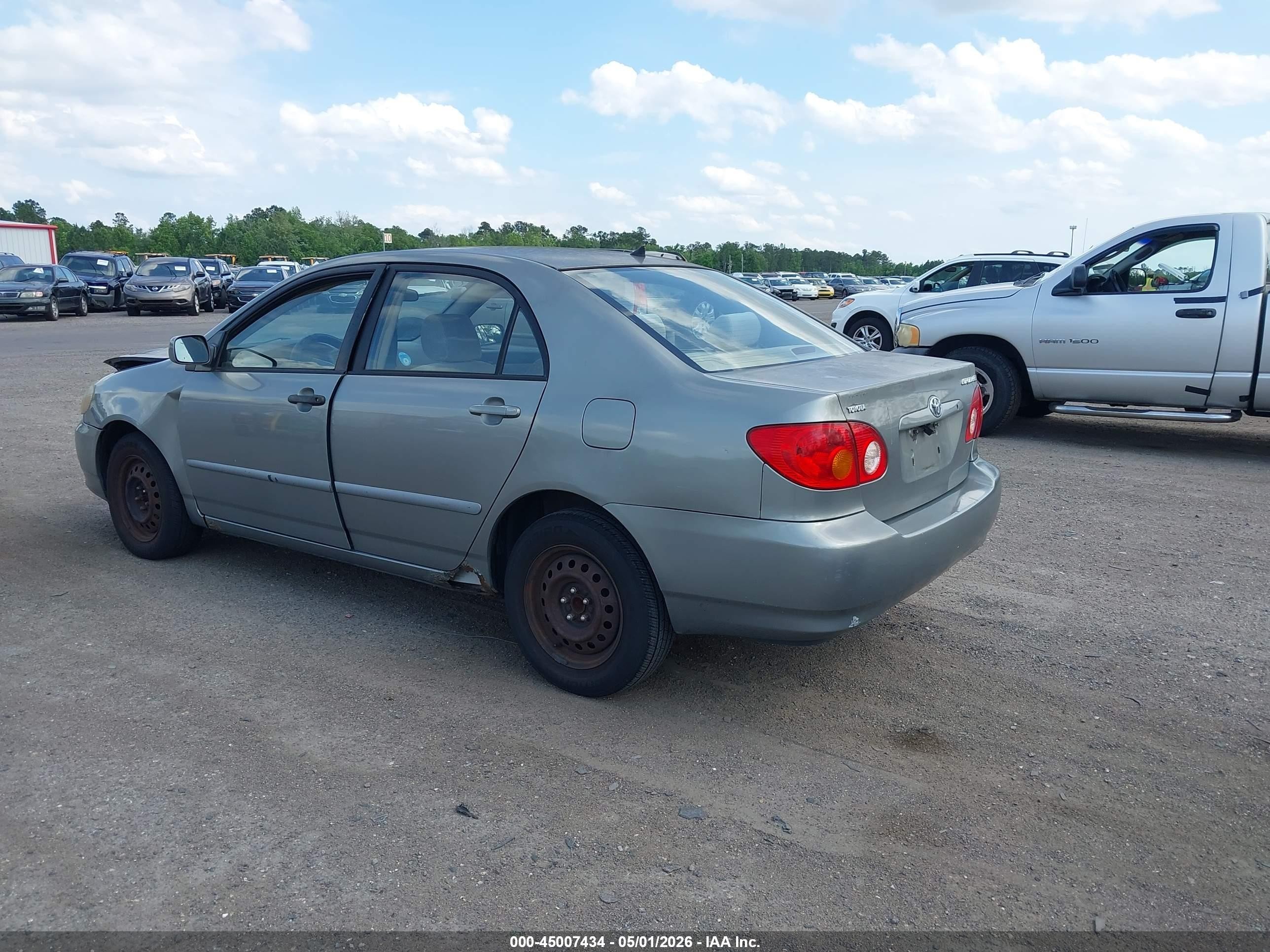 2003 Toyota Corolla Ce/le Gray vin: JTDBR32E530040197