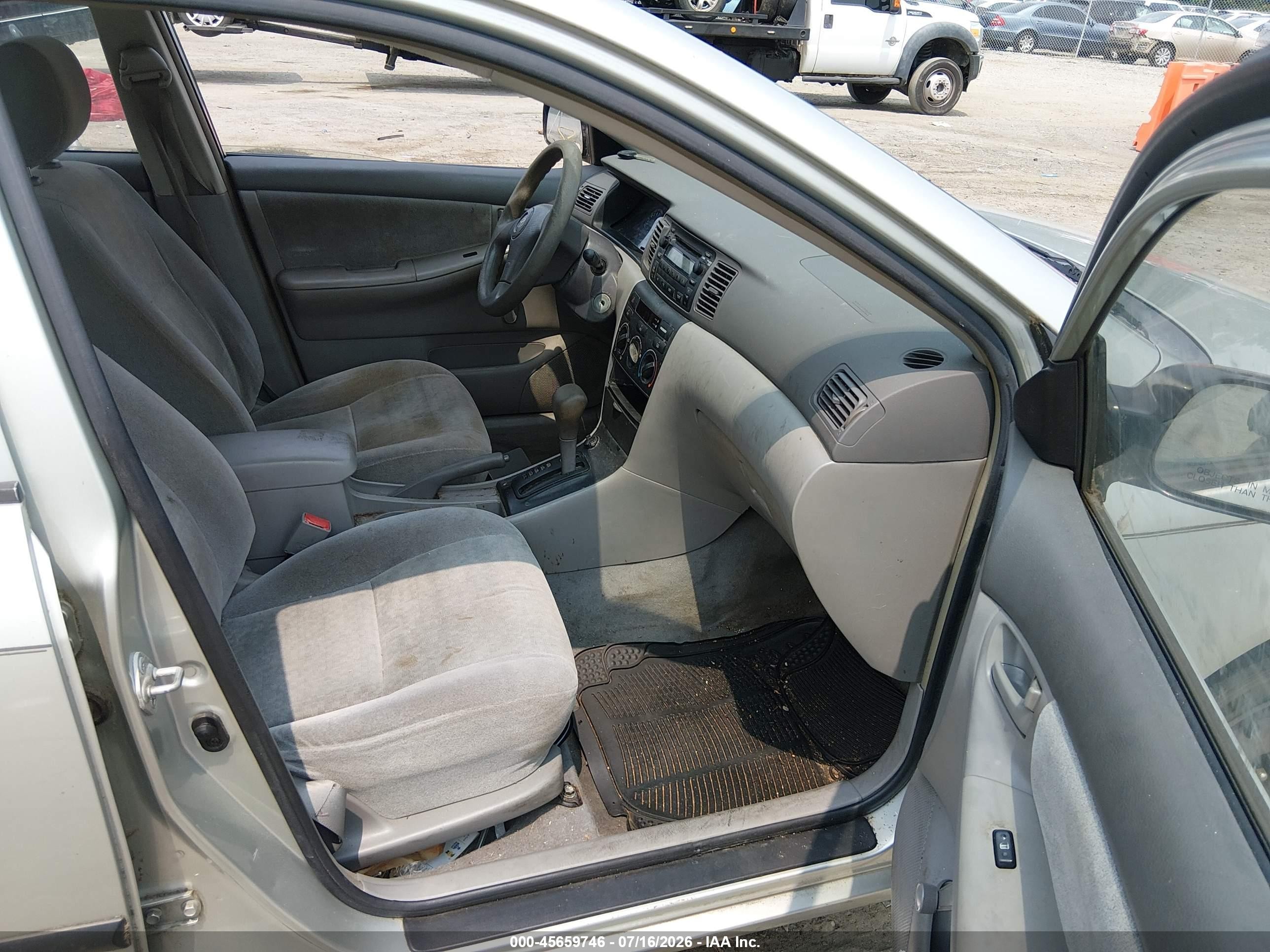 2003 Toyota Corolla Ce Silver vin: JTDBR32E532007804