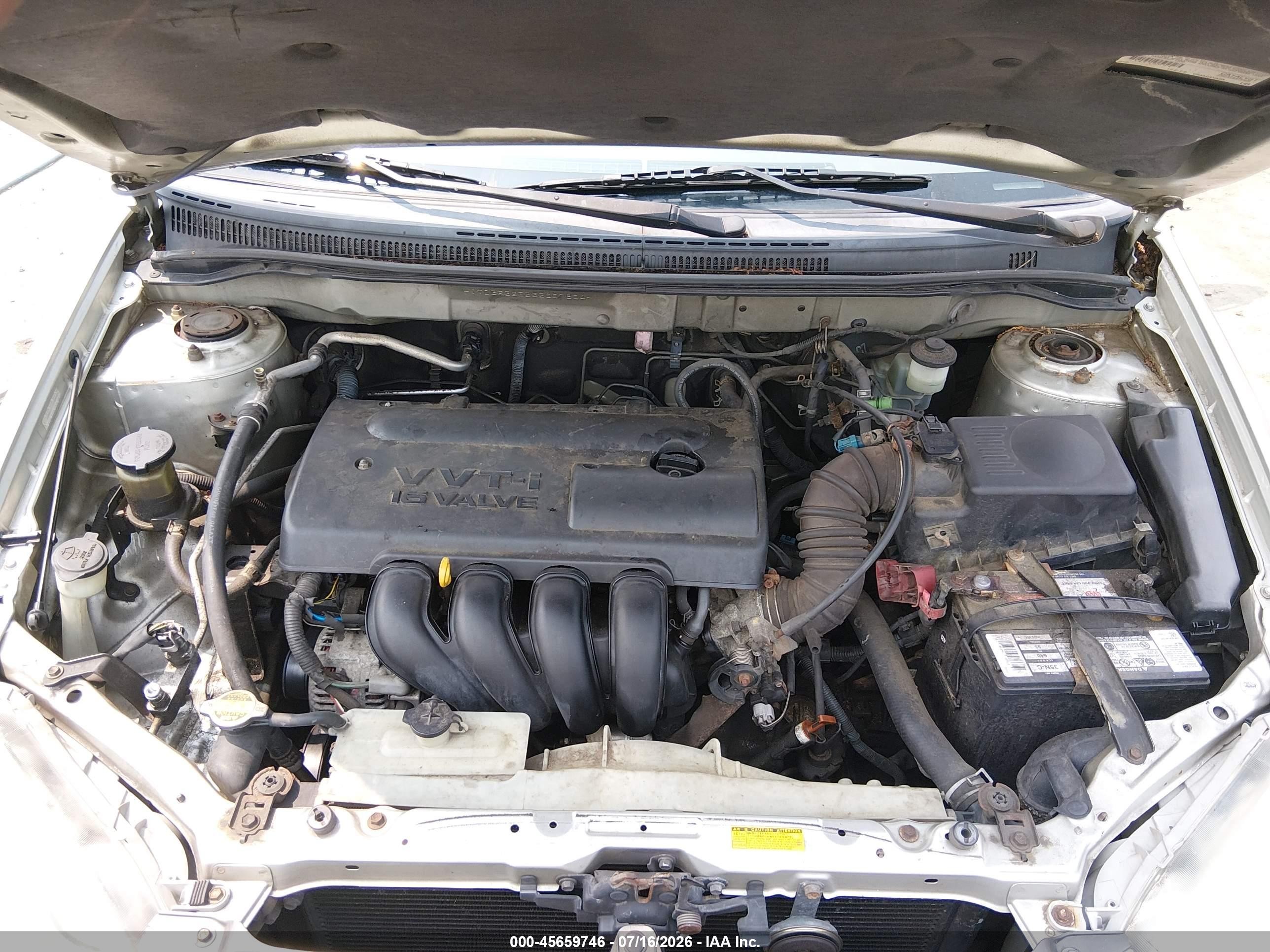 2003 Toyota Corolla Ce Silver vin: JTDBR32E532007804