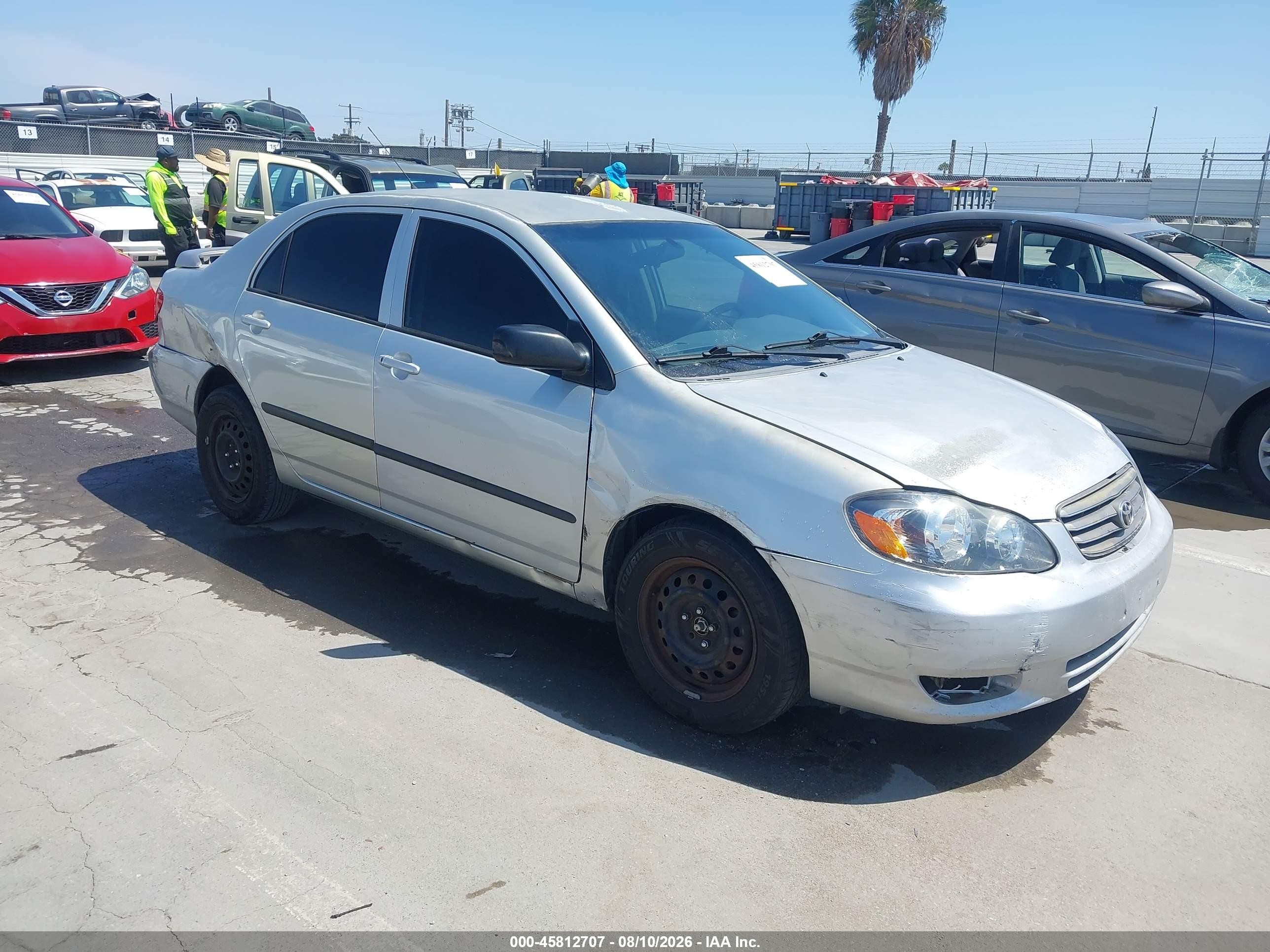 2004 Toyota Corolla Ce Silver vin: JTDBR32E542044580