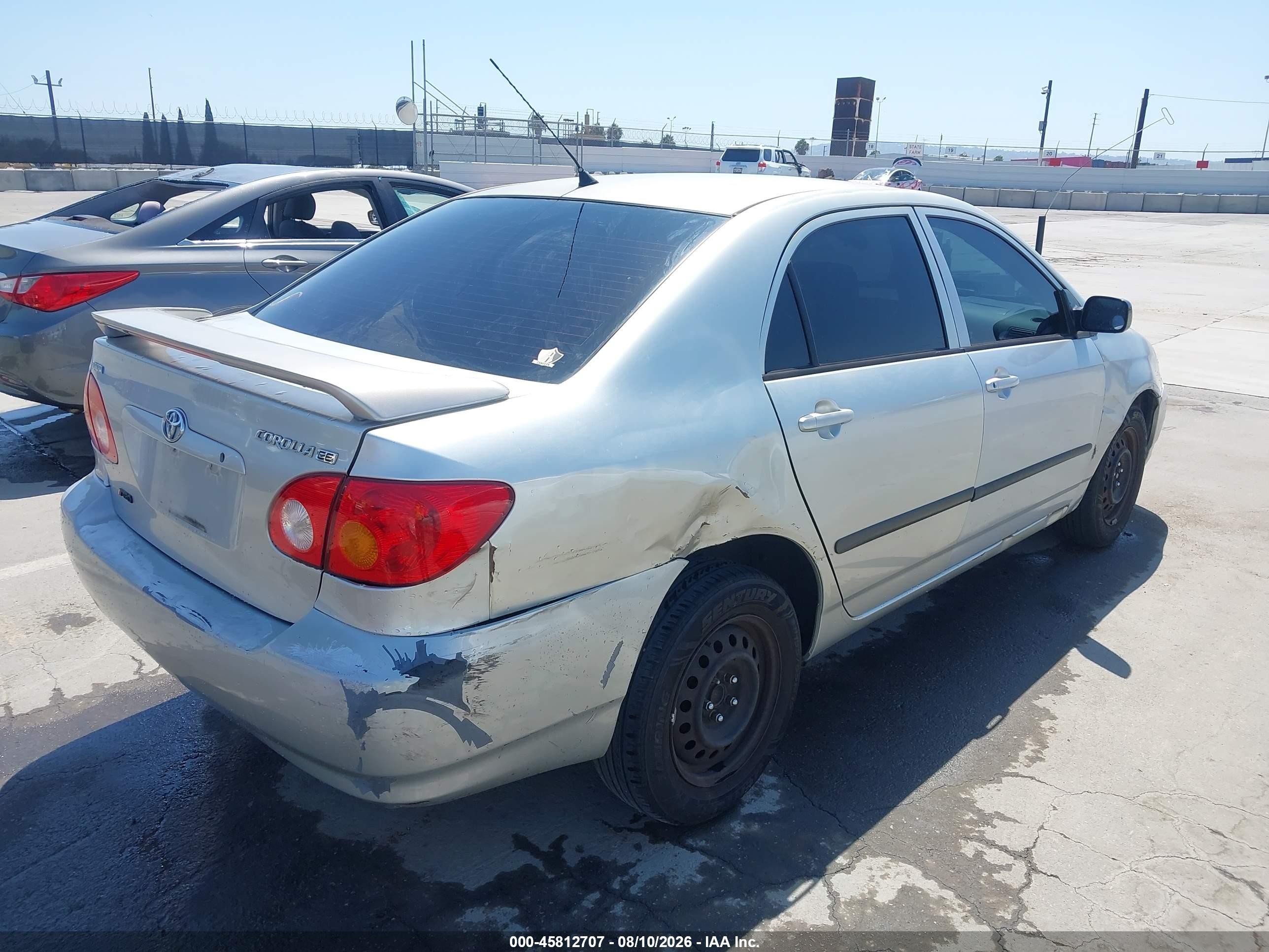2004 Toyota Corolla Ce Silver vin: JTDBR32E542044580