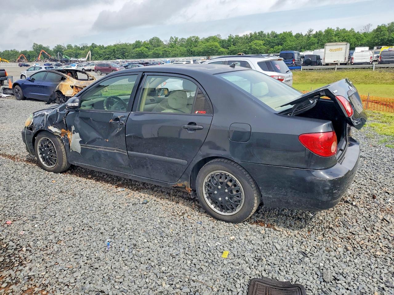 2005 Toyota Corolla Ce Black vin: JTDBR32E550055138