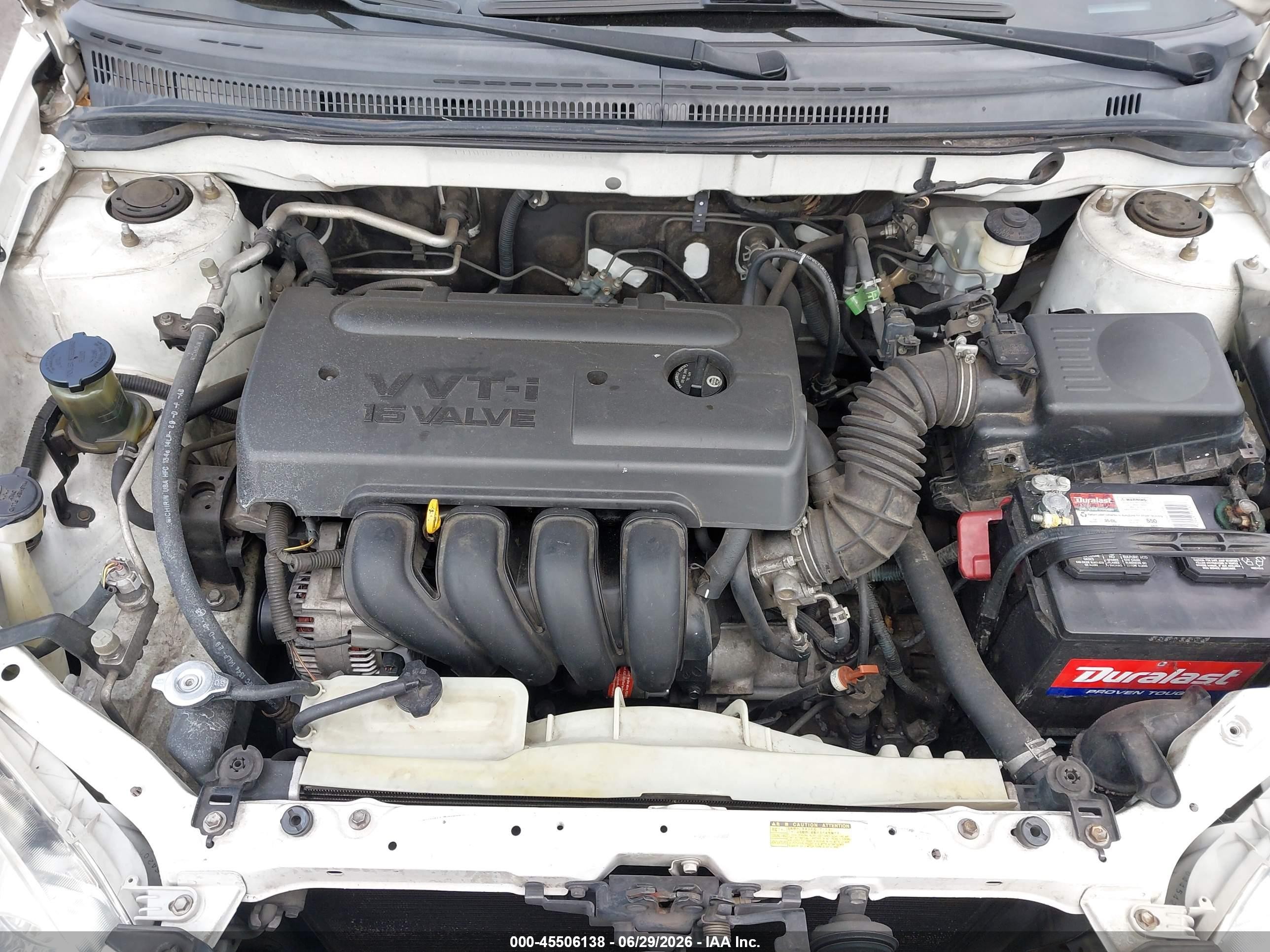 2005 Toyota Corolla Ce White vin: JTDBR32E552051630
