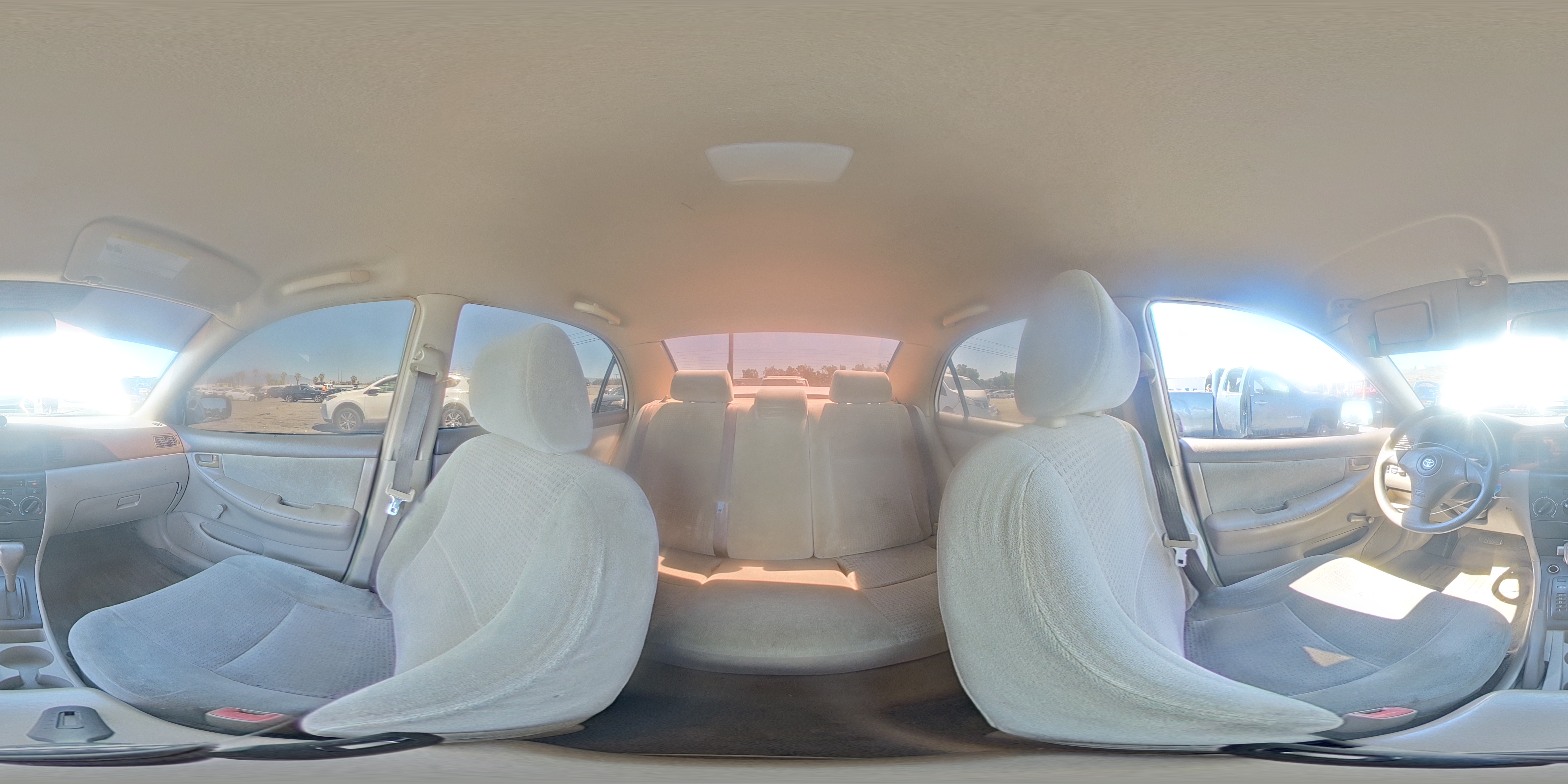 2005 Toyota Corolla Ce White vin: JTDBR32E552053944