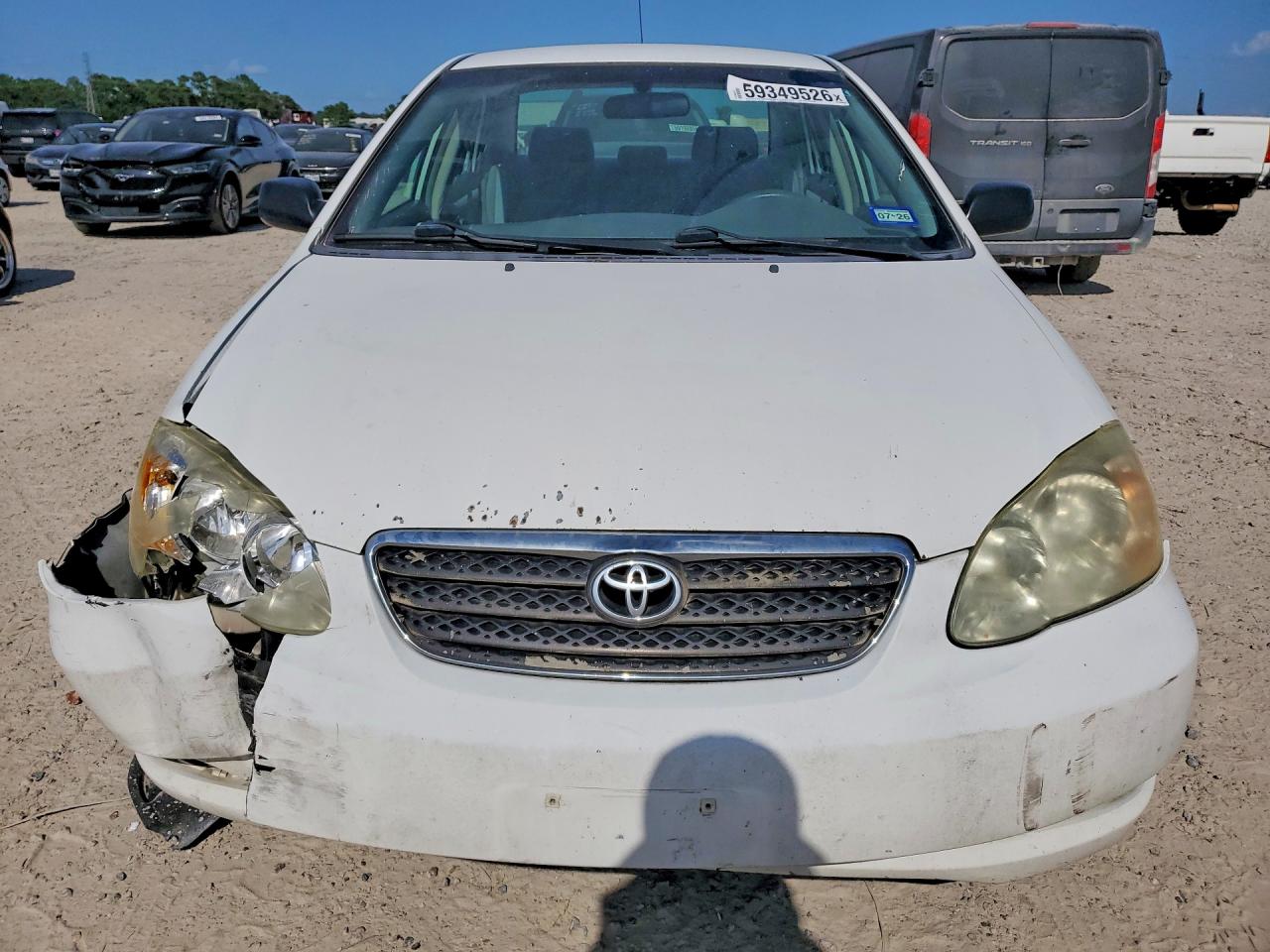 2005 Toyota Corolla Ce White vin: JTDBR32E552056195