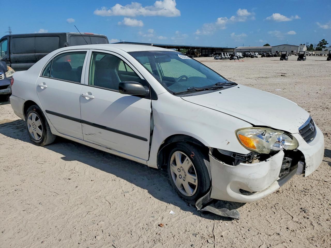 2005 Toyota Corolla Ce White vin: JTDBR32E552056195