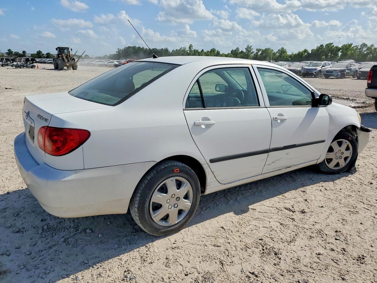 2005 Toyota Corolla Ce White vin: JTDBR32E552056195