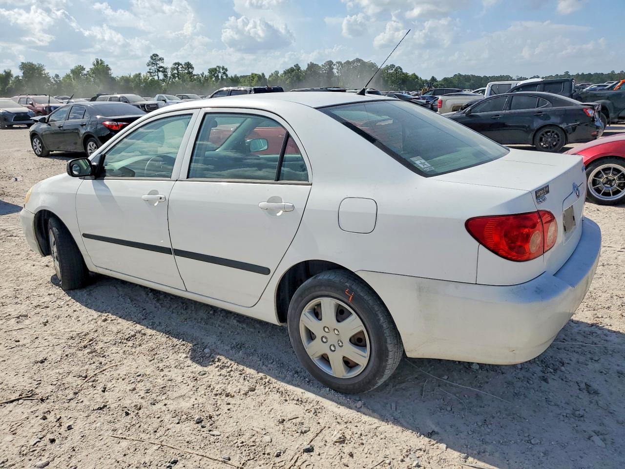 2005 Toyota Corolla Ce White vin: JTDBR32E552056195