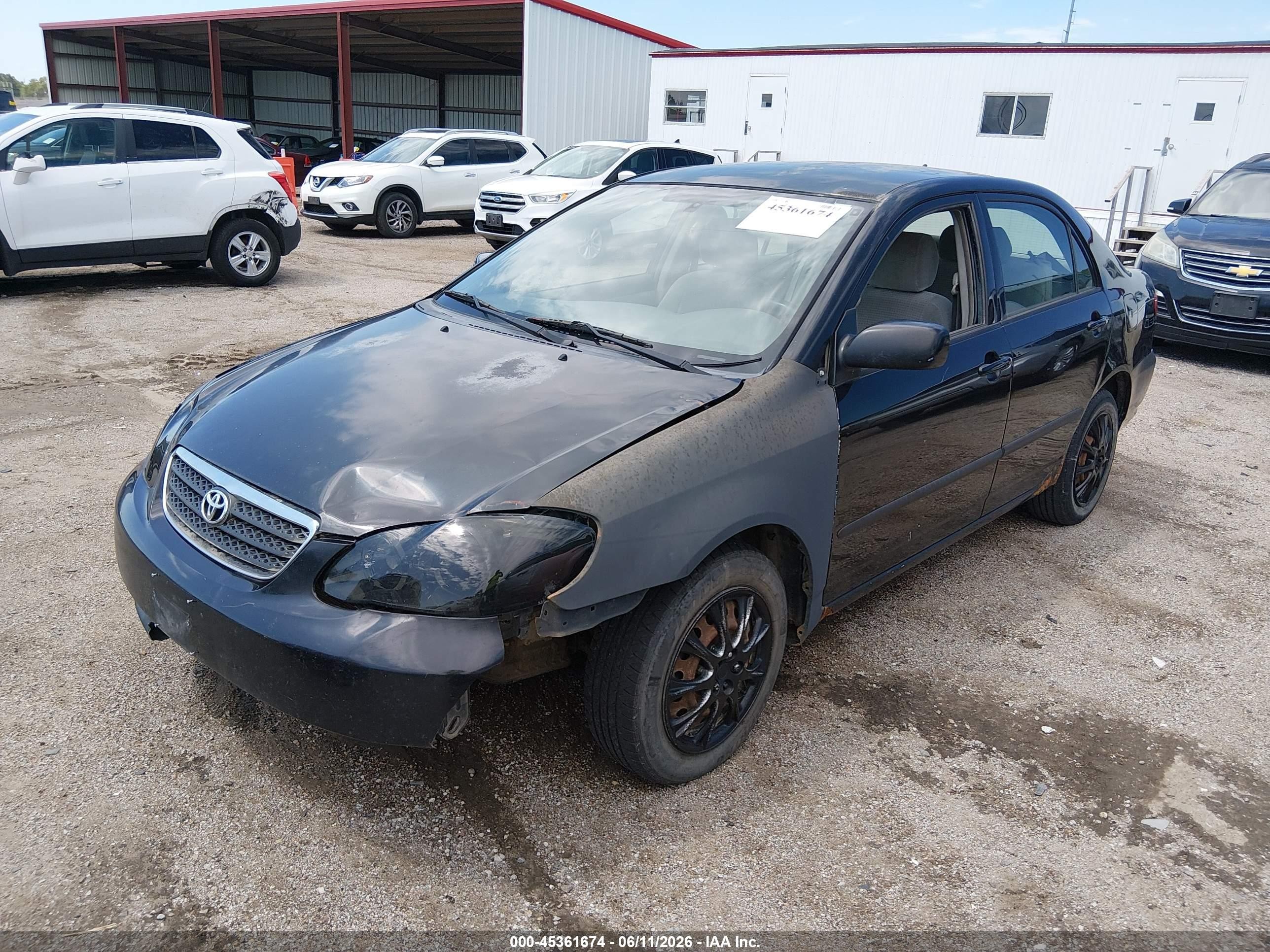 2005 Toyota Corolla Ce/le Black vin: JTDBR32E552065656