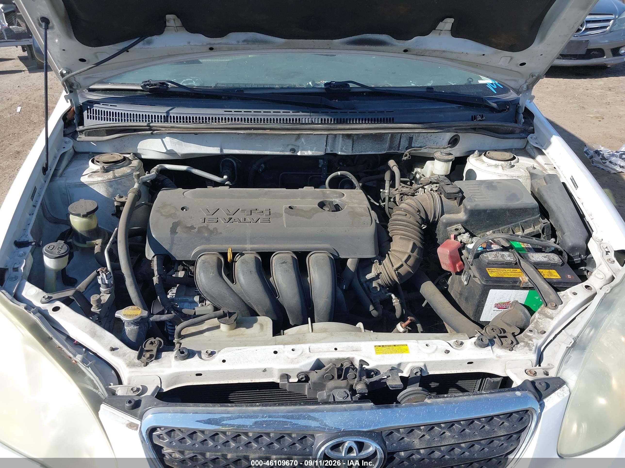 2006 Toyota Corolla Ce Белый vin: JTDBR32E560068523