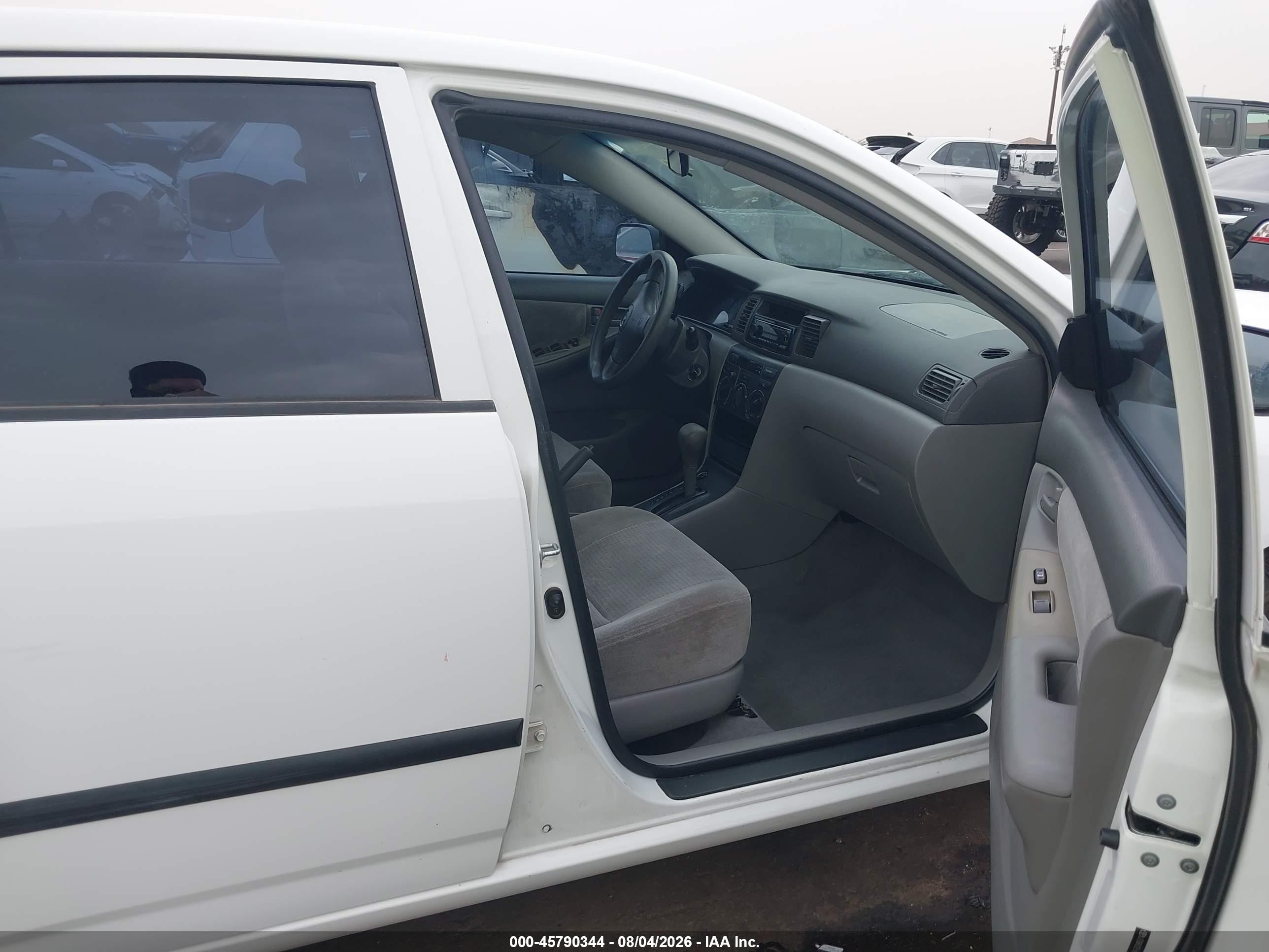 2006 Toyota Corolla Ce White vin: JTDBR32E560074399