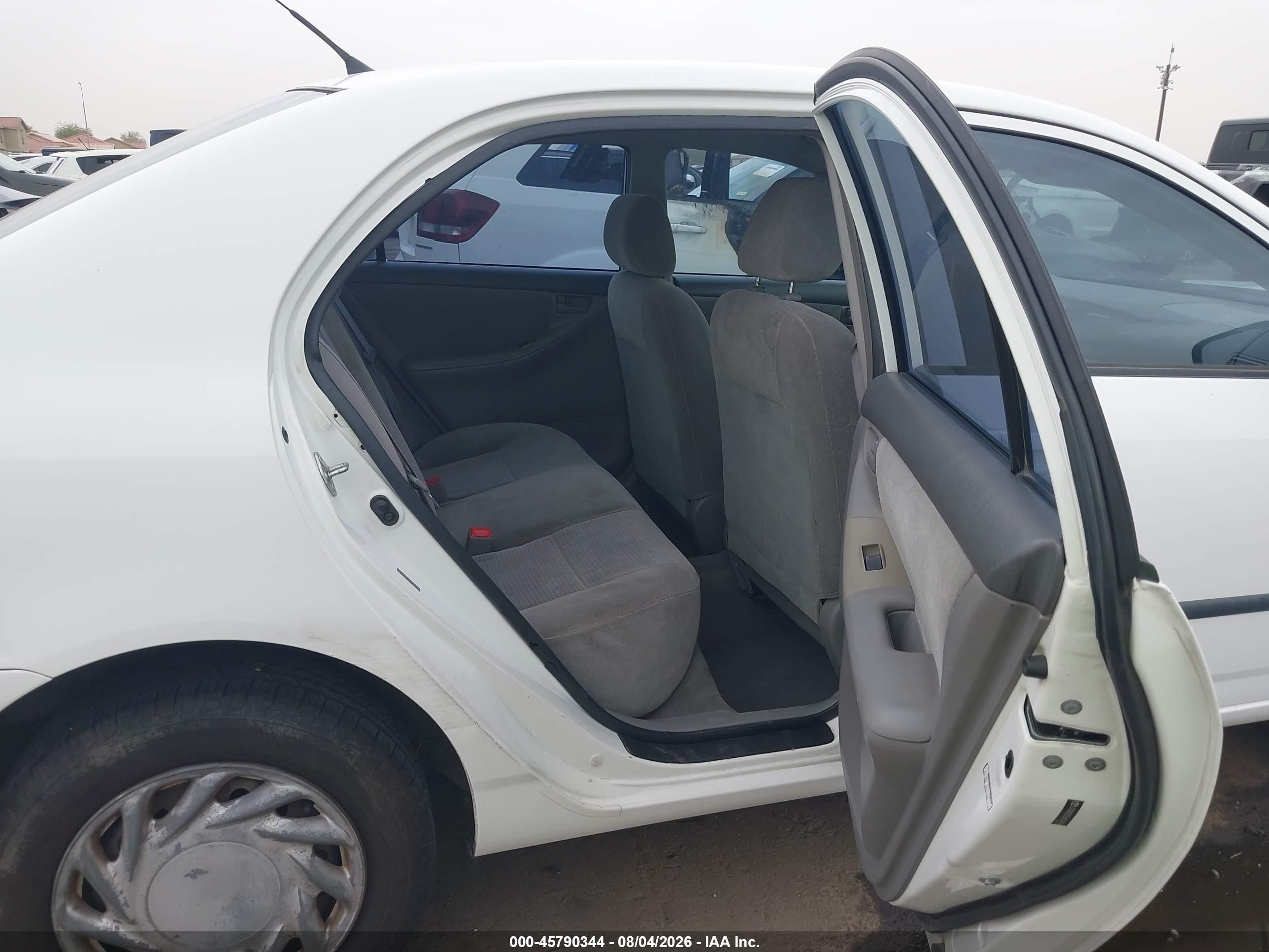 2006 Toyota Corolla Ce White vin: JTDBR32E560074399