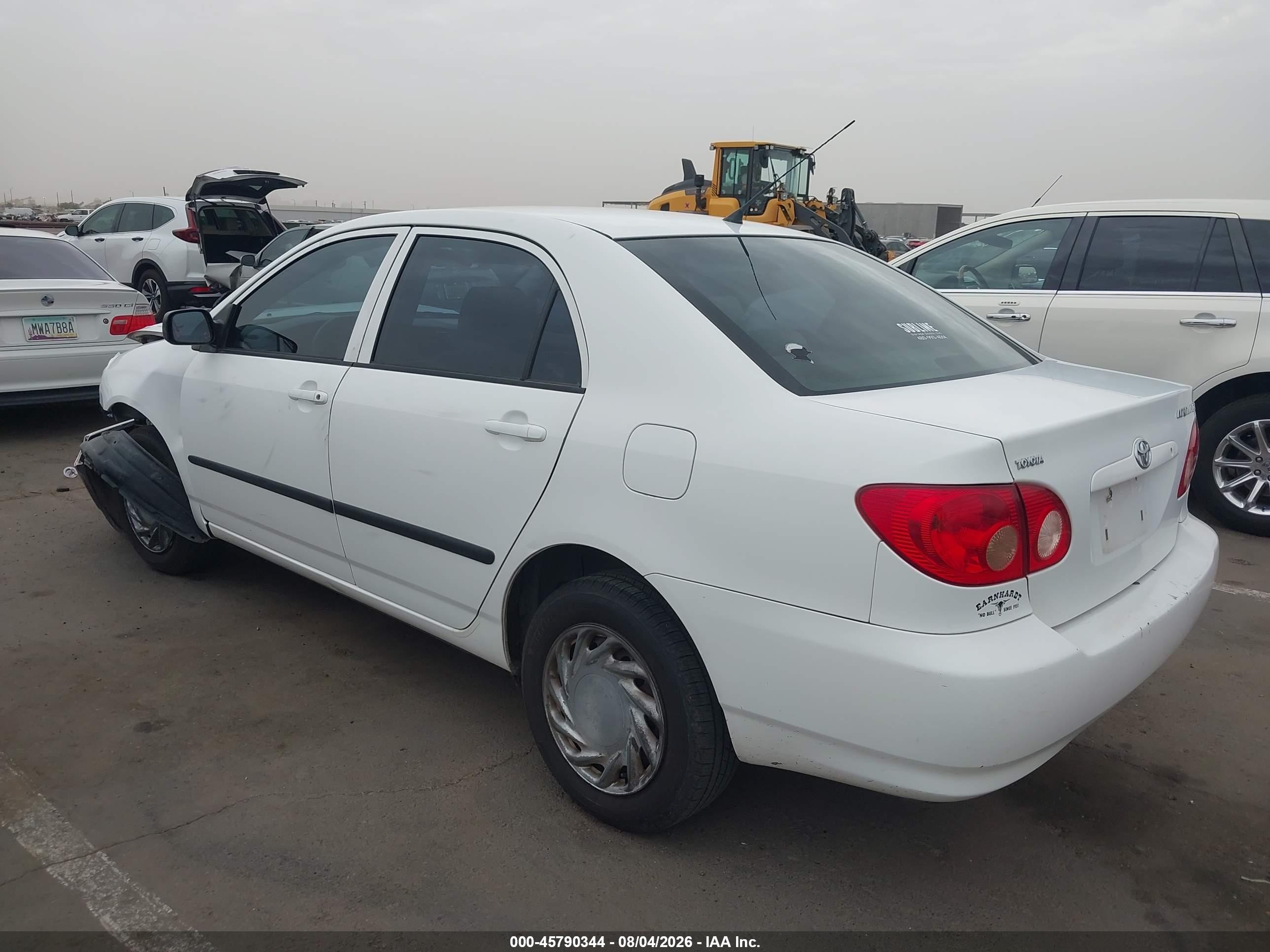 2006 Toyota Corolla Ce White vin: JTDBR32E560074399
