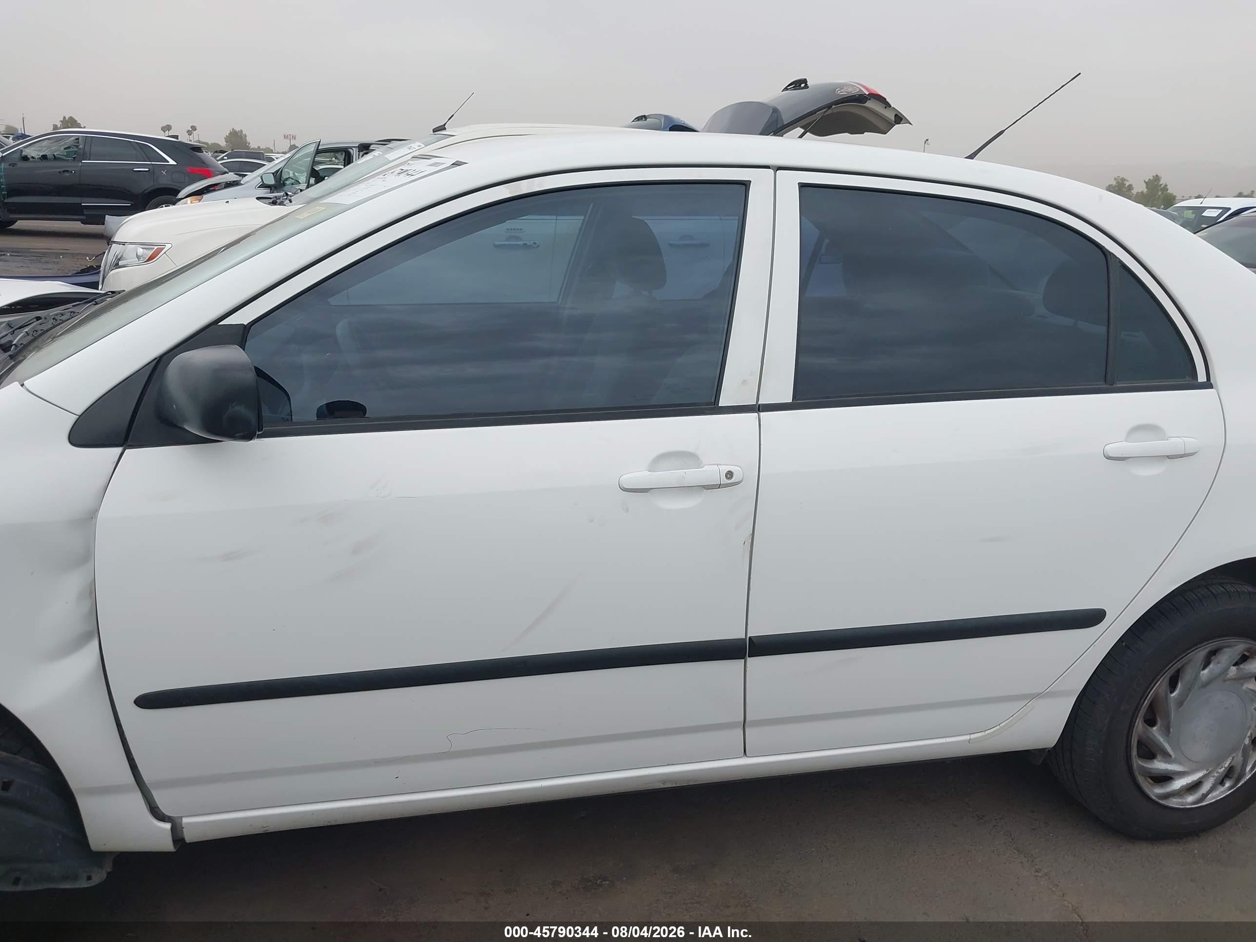 2006 Toyota Corolla Ce White vin: JTDBR32E560074399