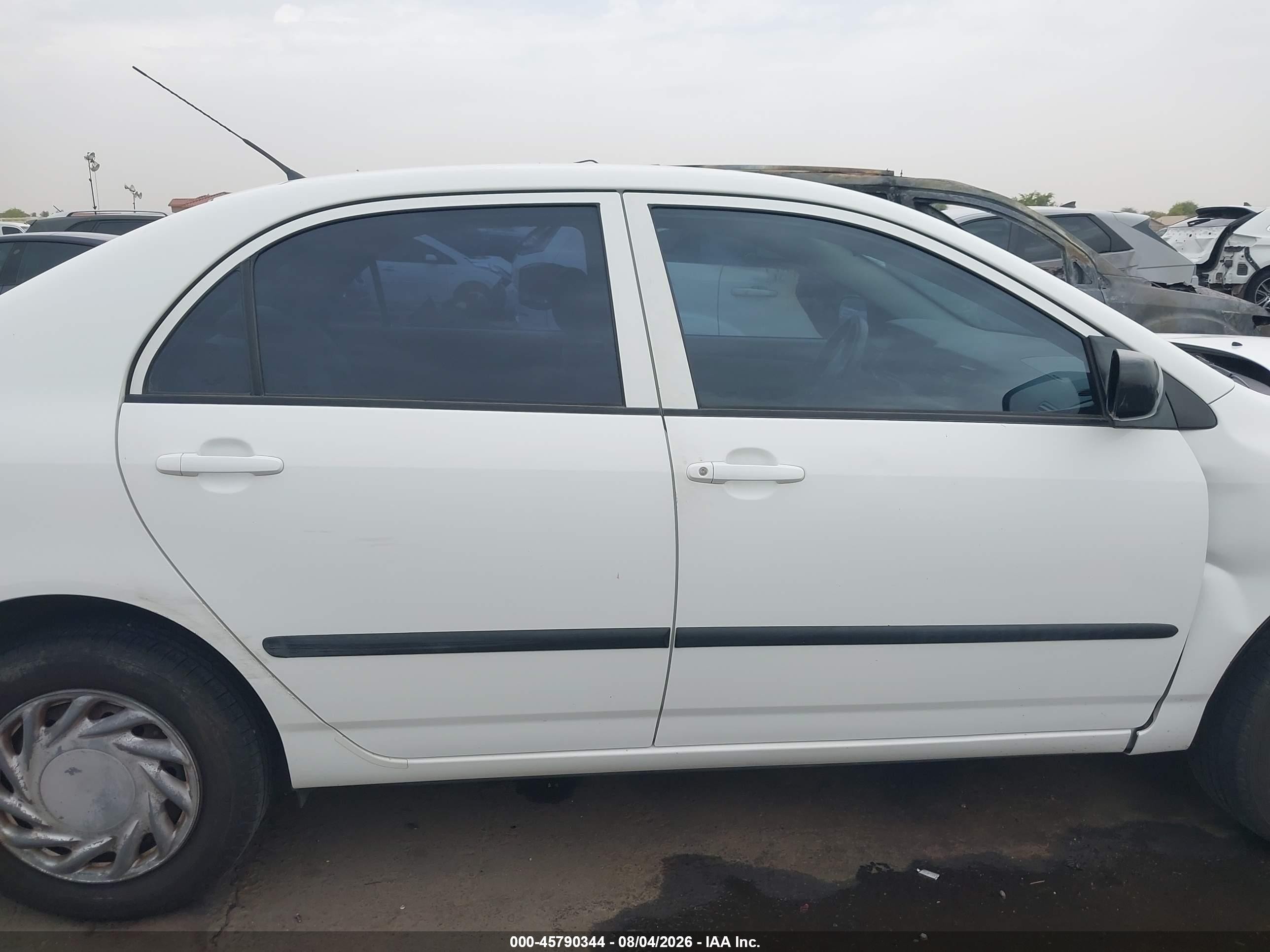 2006 Toyota Corolla Ce White vin: JTDBR32E560074399