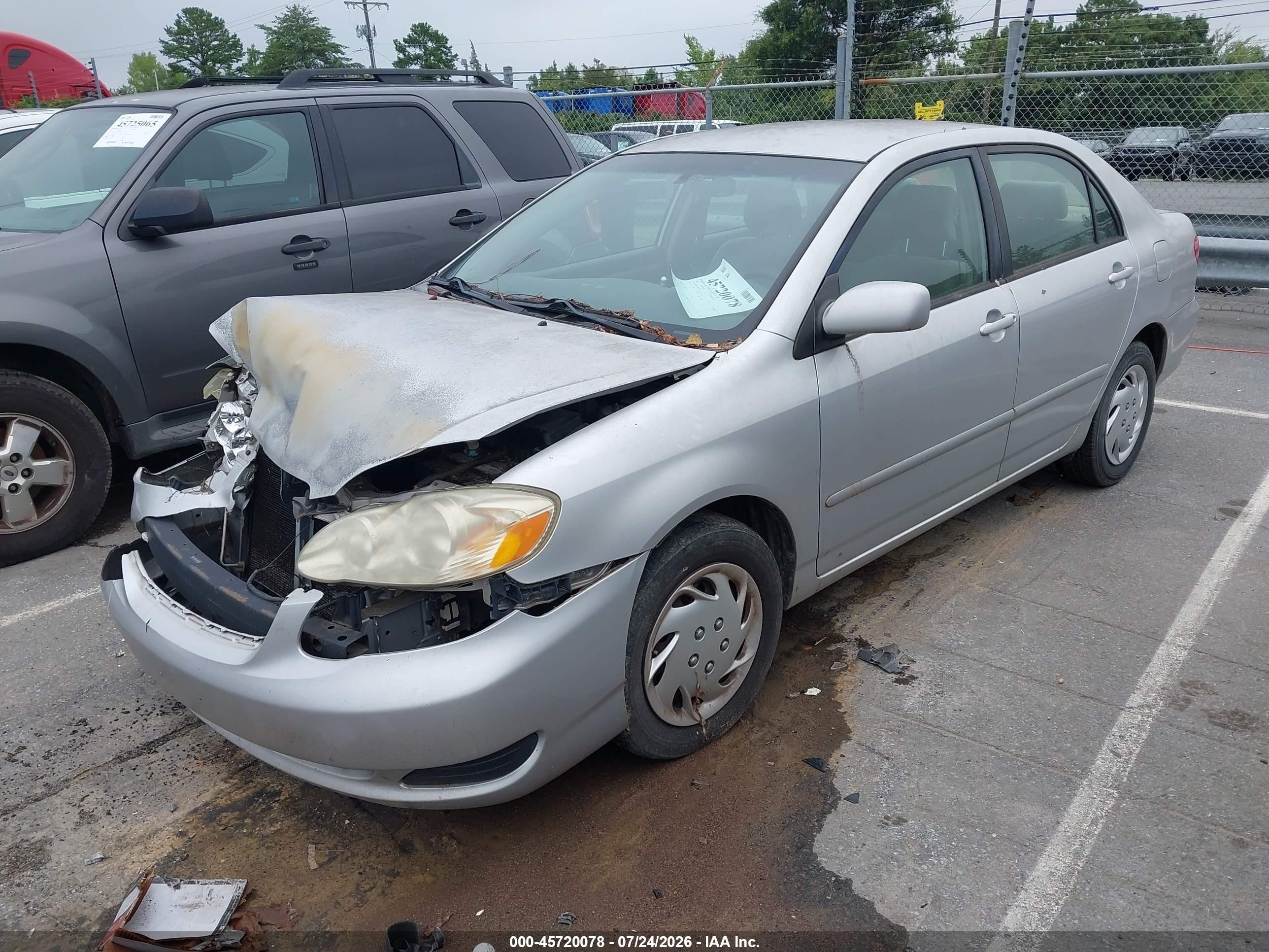 2006 Toyota Corolla Le Серебряный vin: JTDBR32E560078338