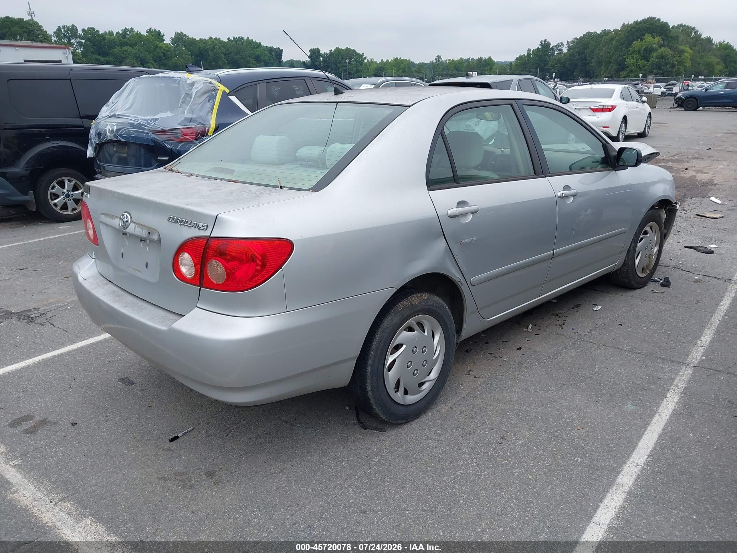 2006 Toyota Corolla Le Серебряный vin: JTDBR32E560078338