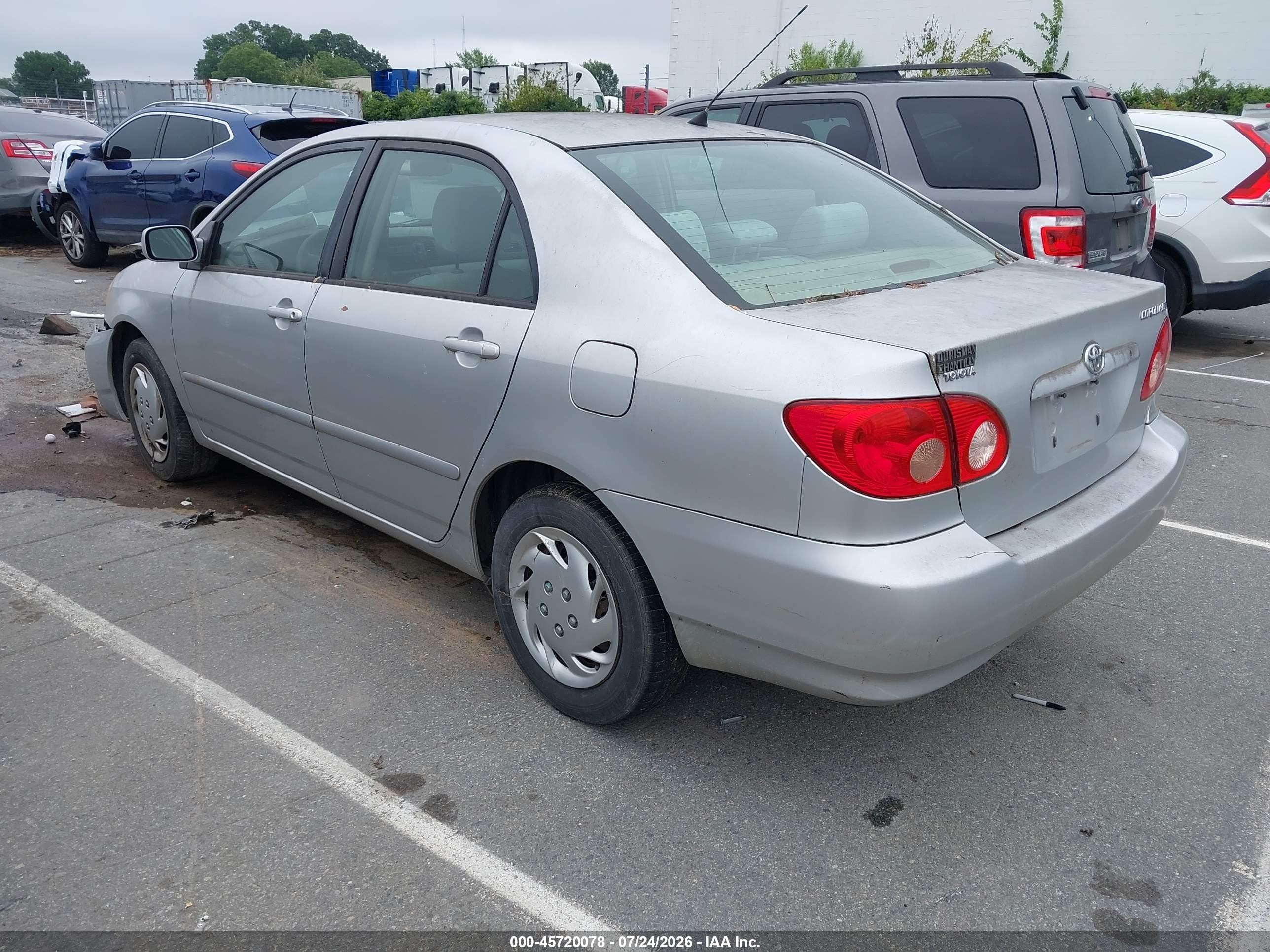 2006 Toyota Corolla Le Серебряный vin: JTDBR32E560078338