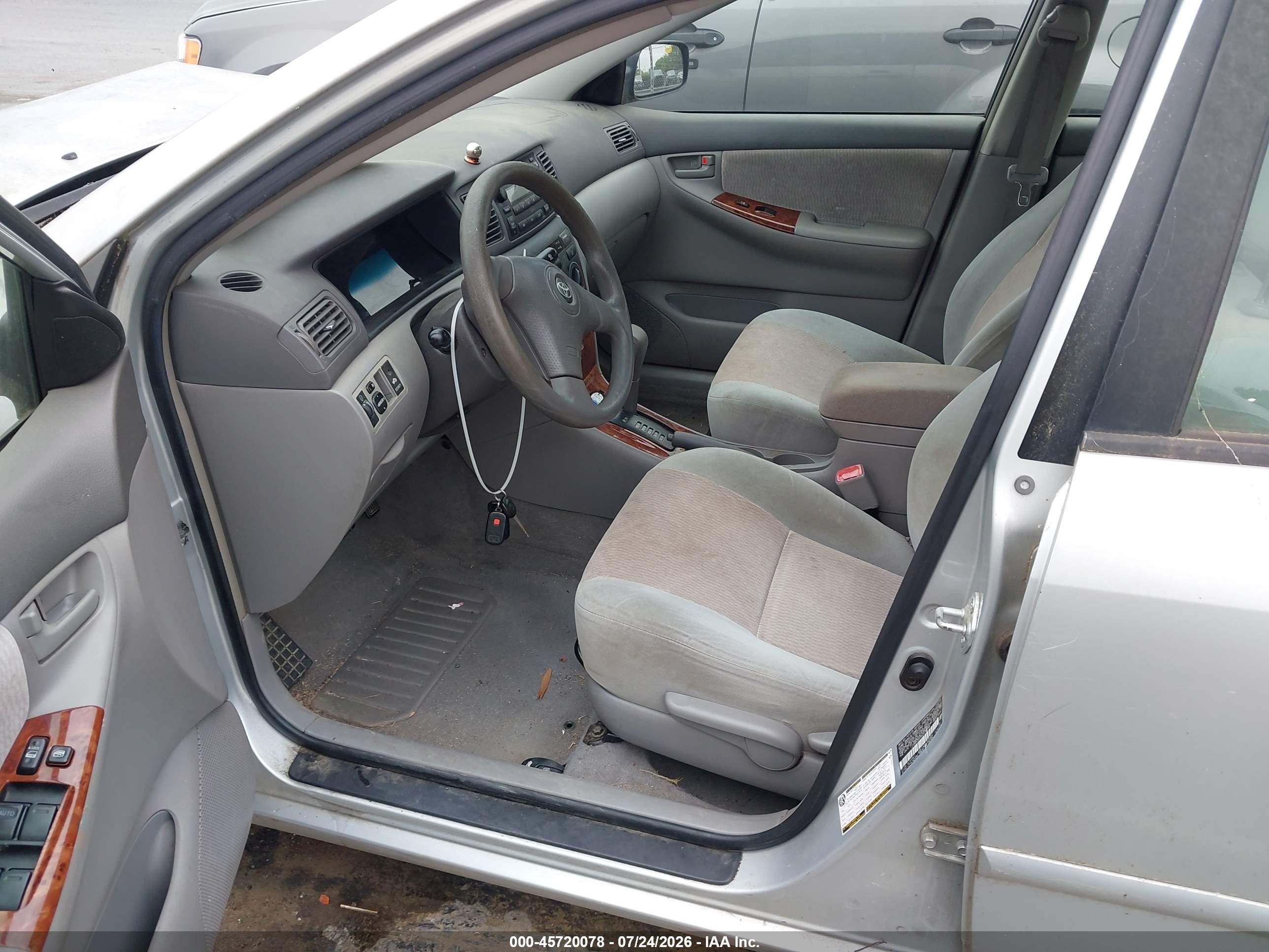2006 Toyota Corolla Le Серебряный vin: JTDBR32E560078338