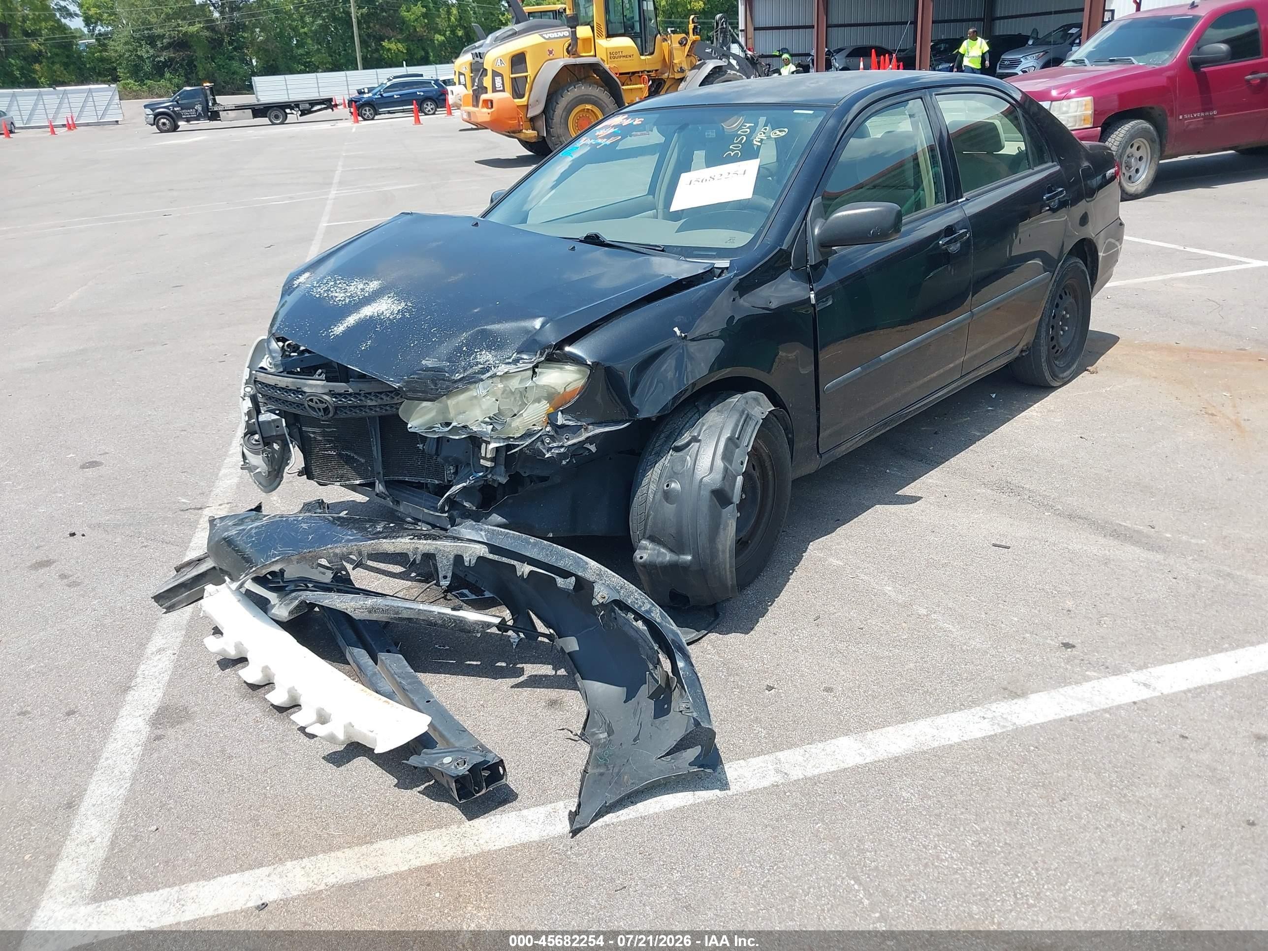 2007 Toyota Corolla Ce Black vin: JTDBR32E570106785