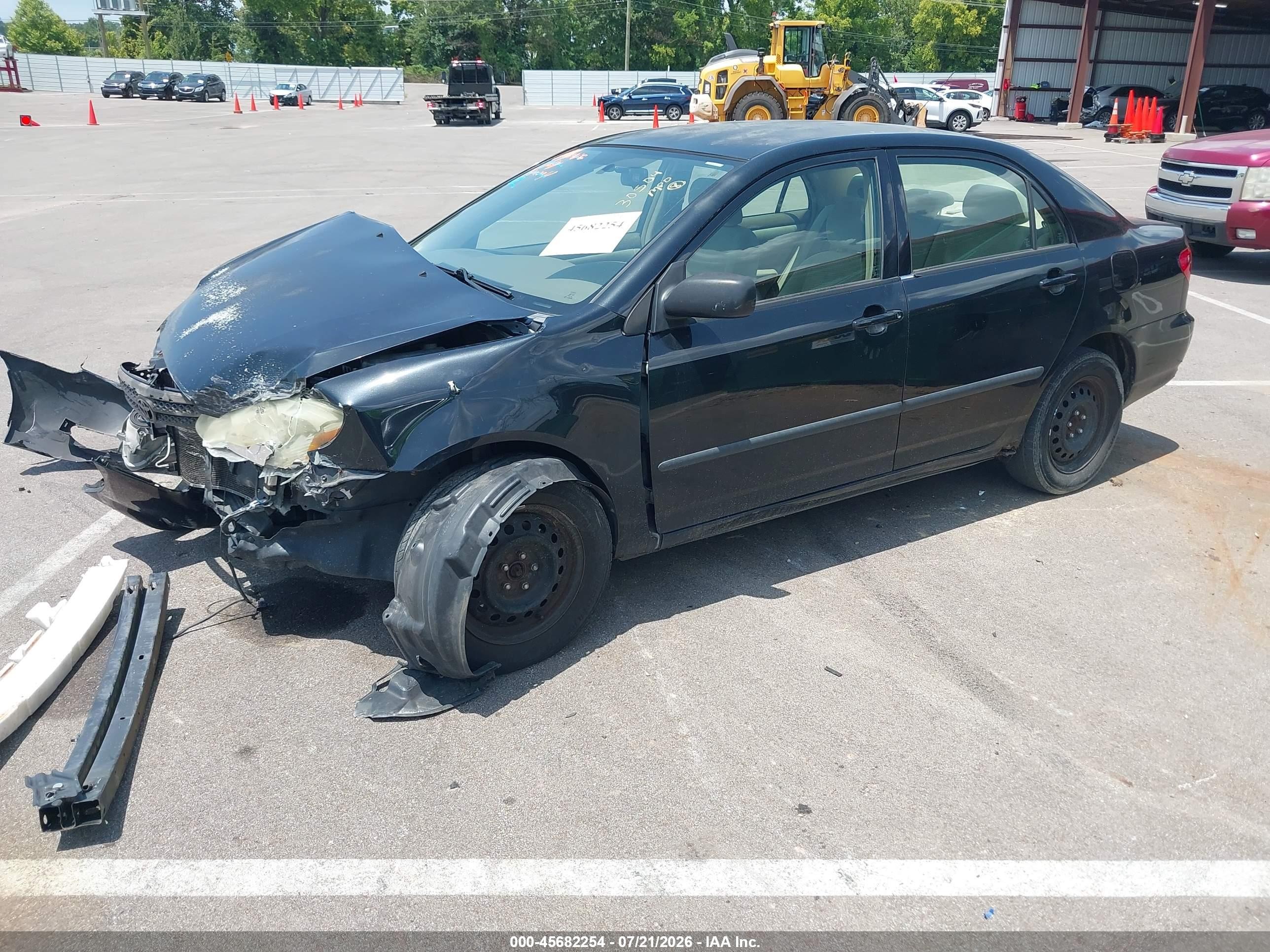 2007 Toyota Corolla Ce Black vin: JTDBR32E570106785