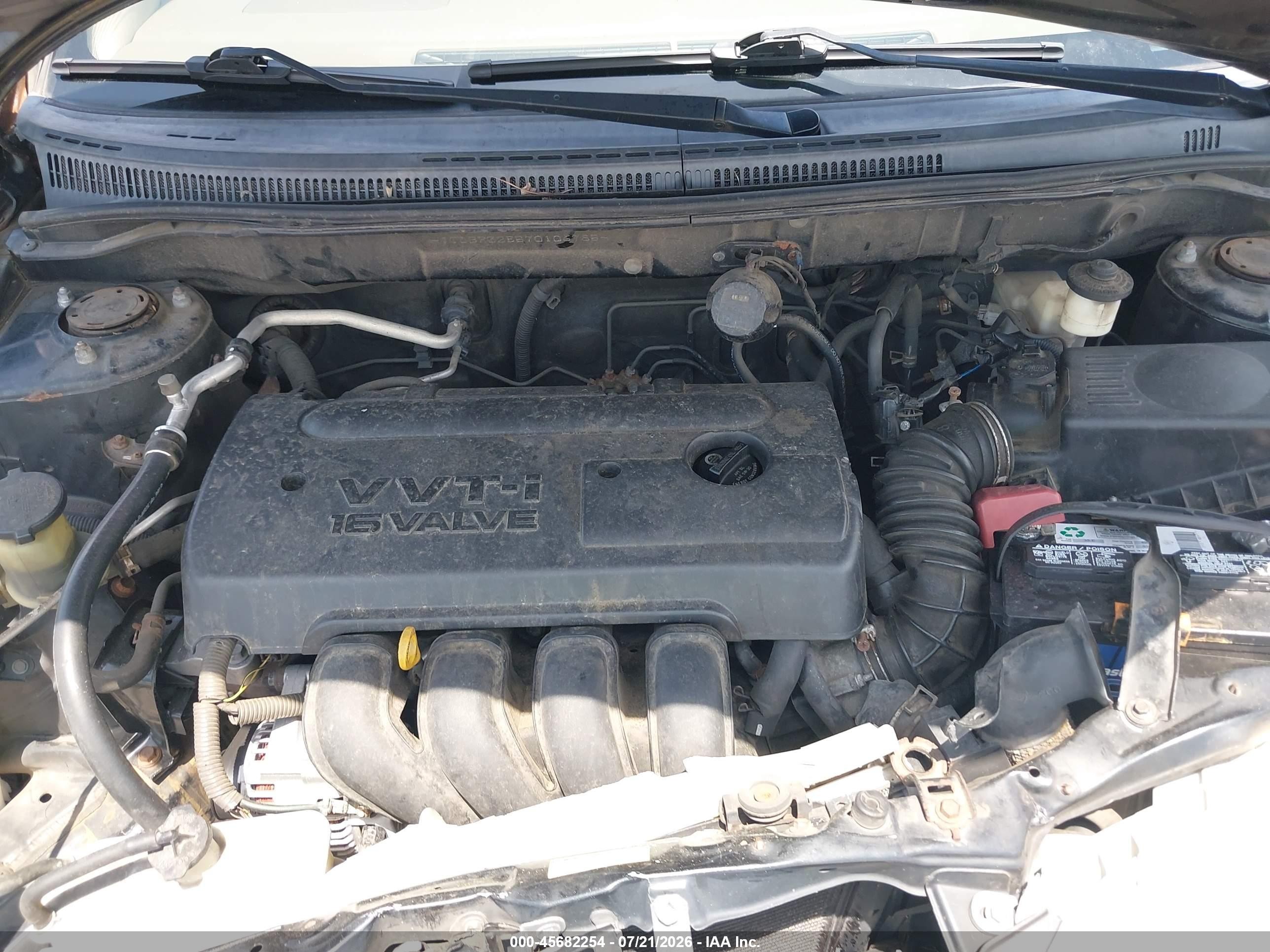 2007 Toyota Corolla Ce Black vin: JTDBR32E570106785