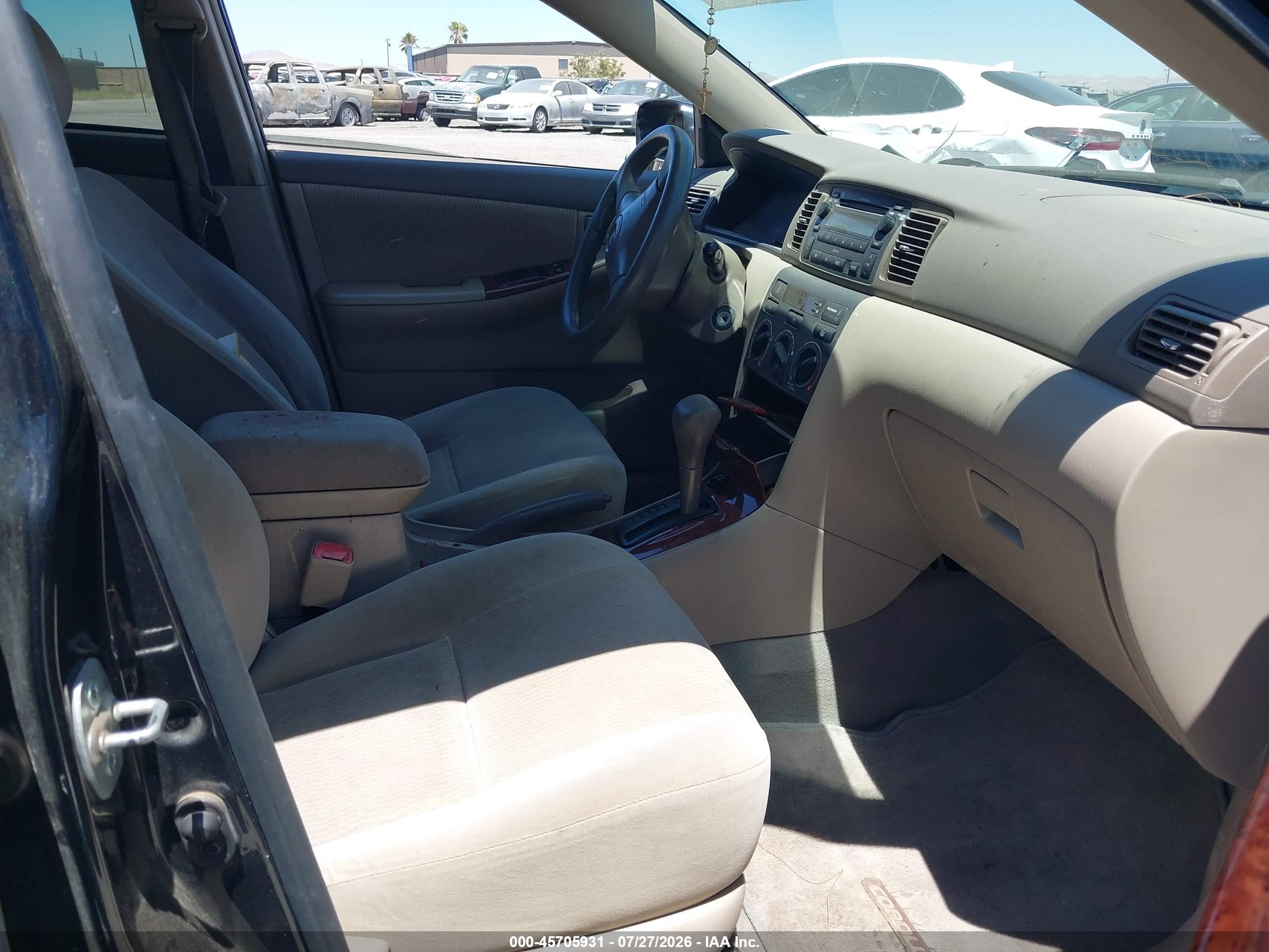 2007 Toyota Corolla Le Black vin: JTDBR32E570129628