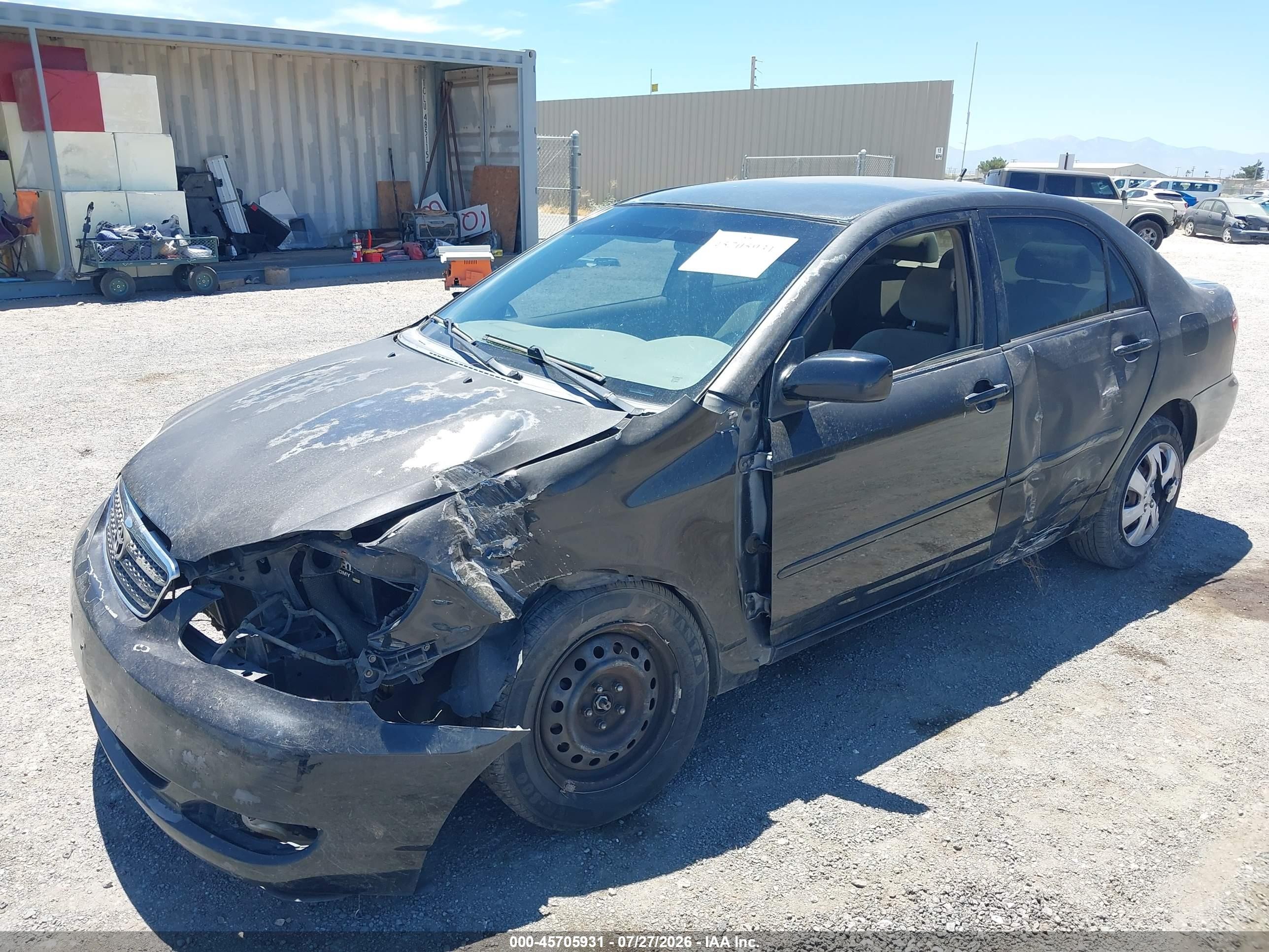 2007 Toyota Corolla Le Black vin: JTDBR32E570129628