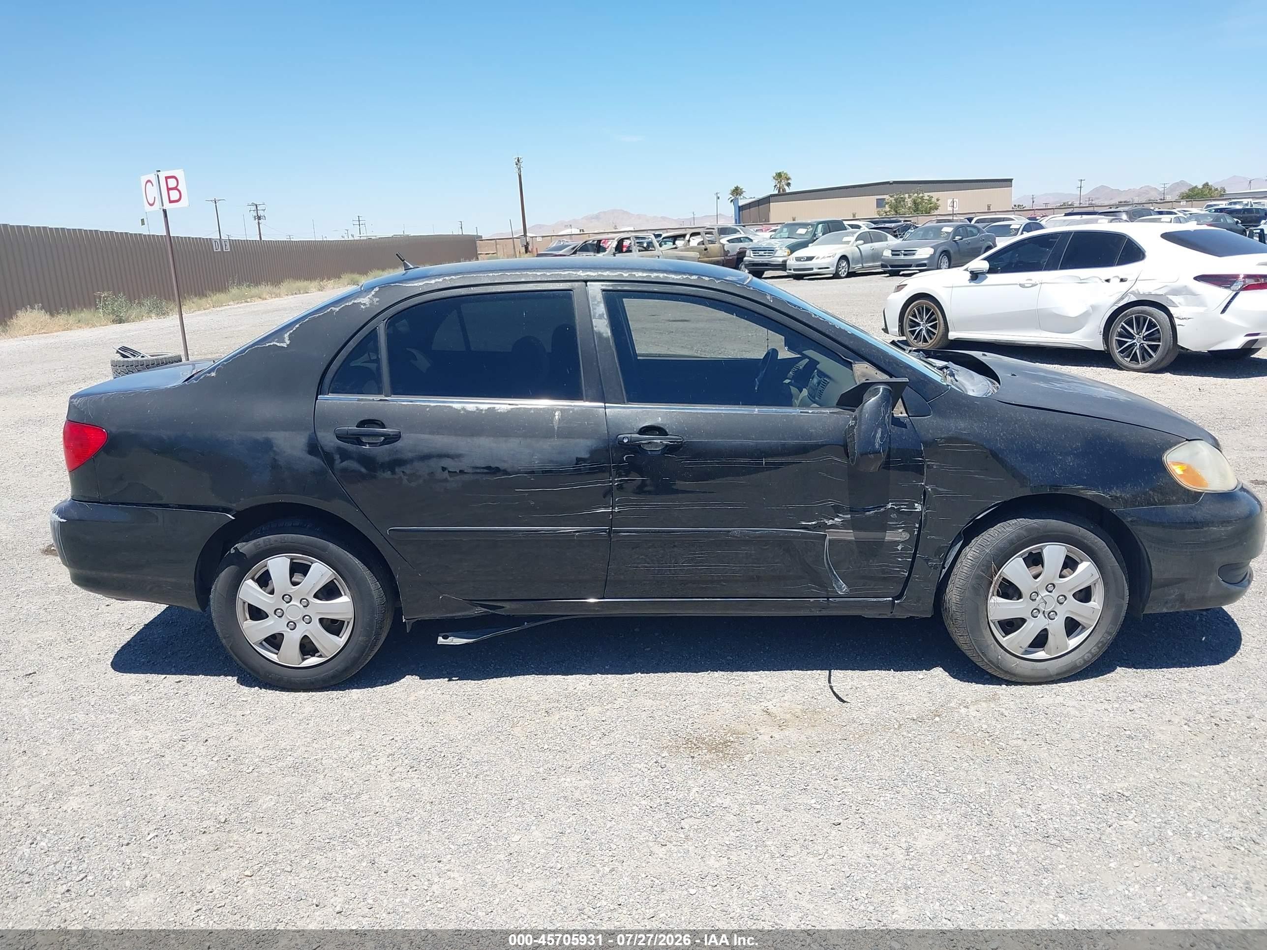 2007 Toyota Corolla Le Black vin: JTDBR32E570129628