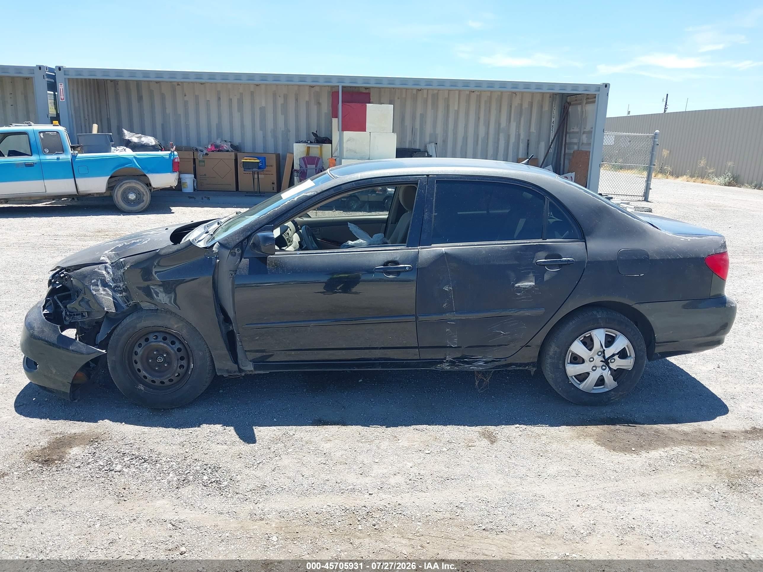 2007 Toyota Corolla Le Black vin: JTDBR32E570129628