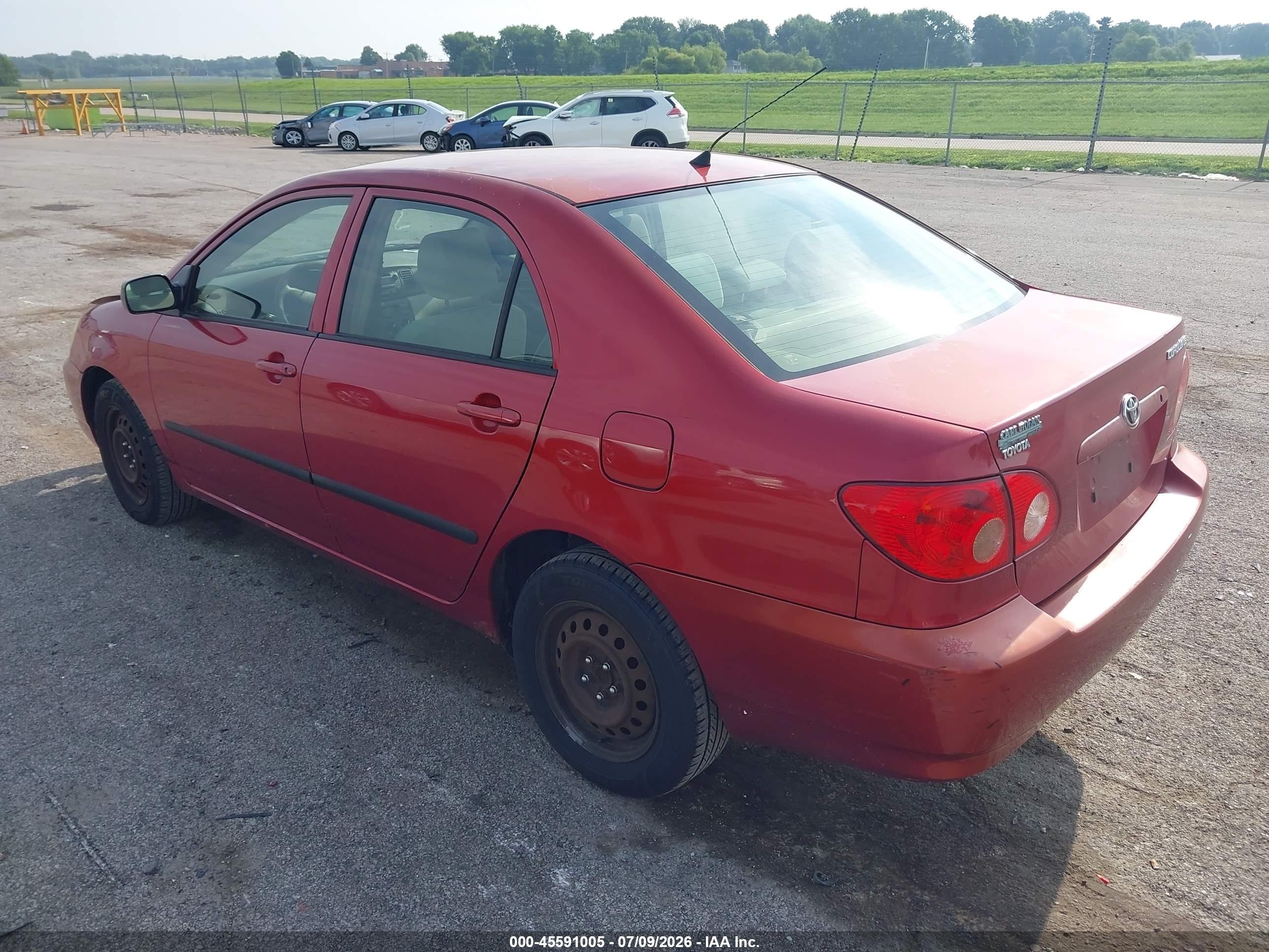 2007 Toyota Corolla Ce Pink vin: JTDBR32E570134523