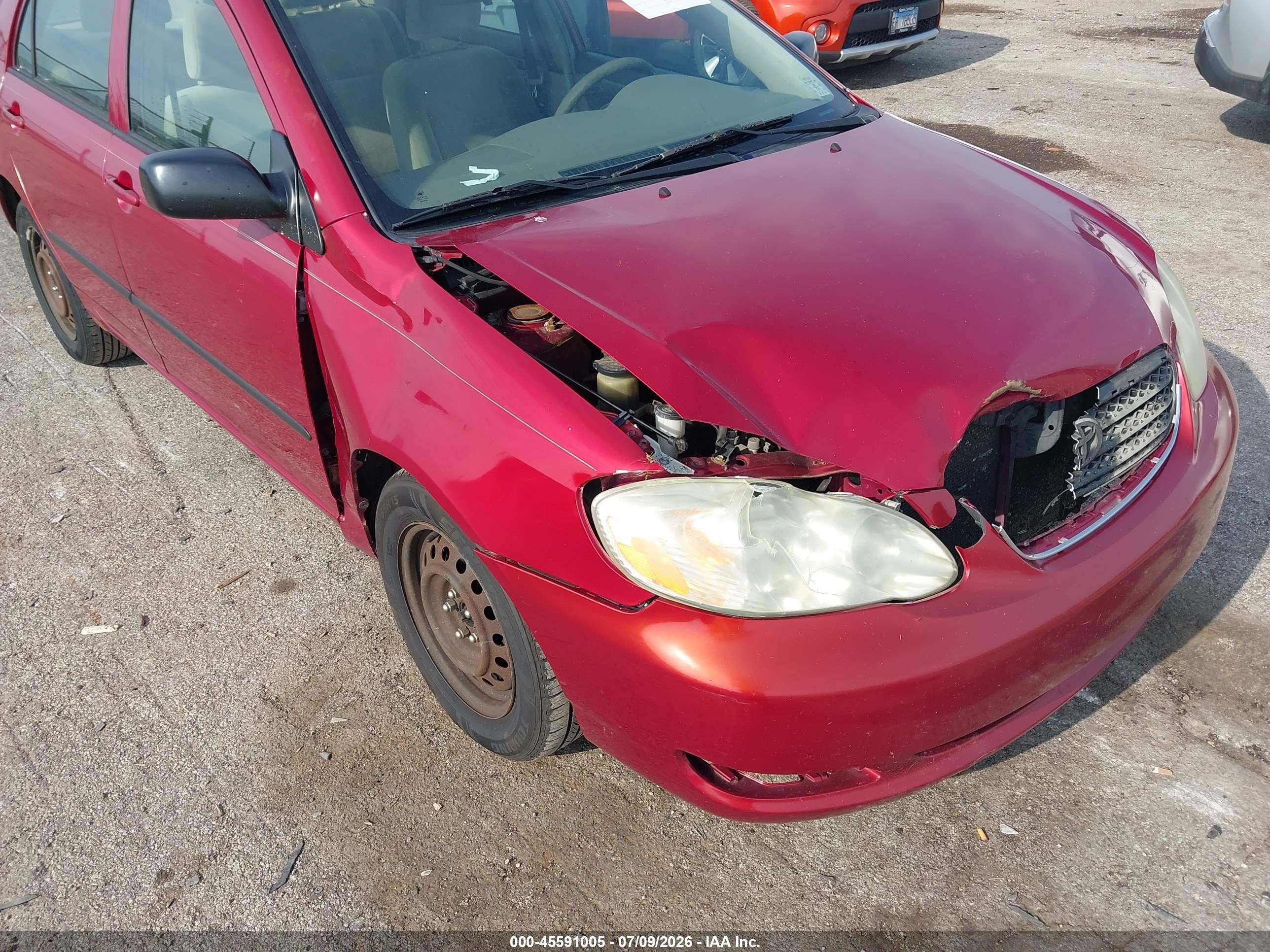 2007 Toyota Corolla Ce Pink vin: JTDBR32E570134523