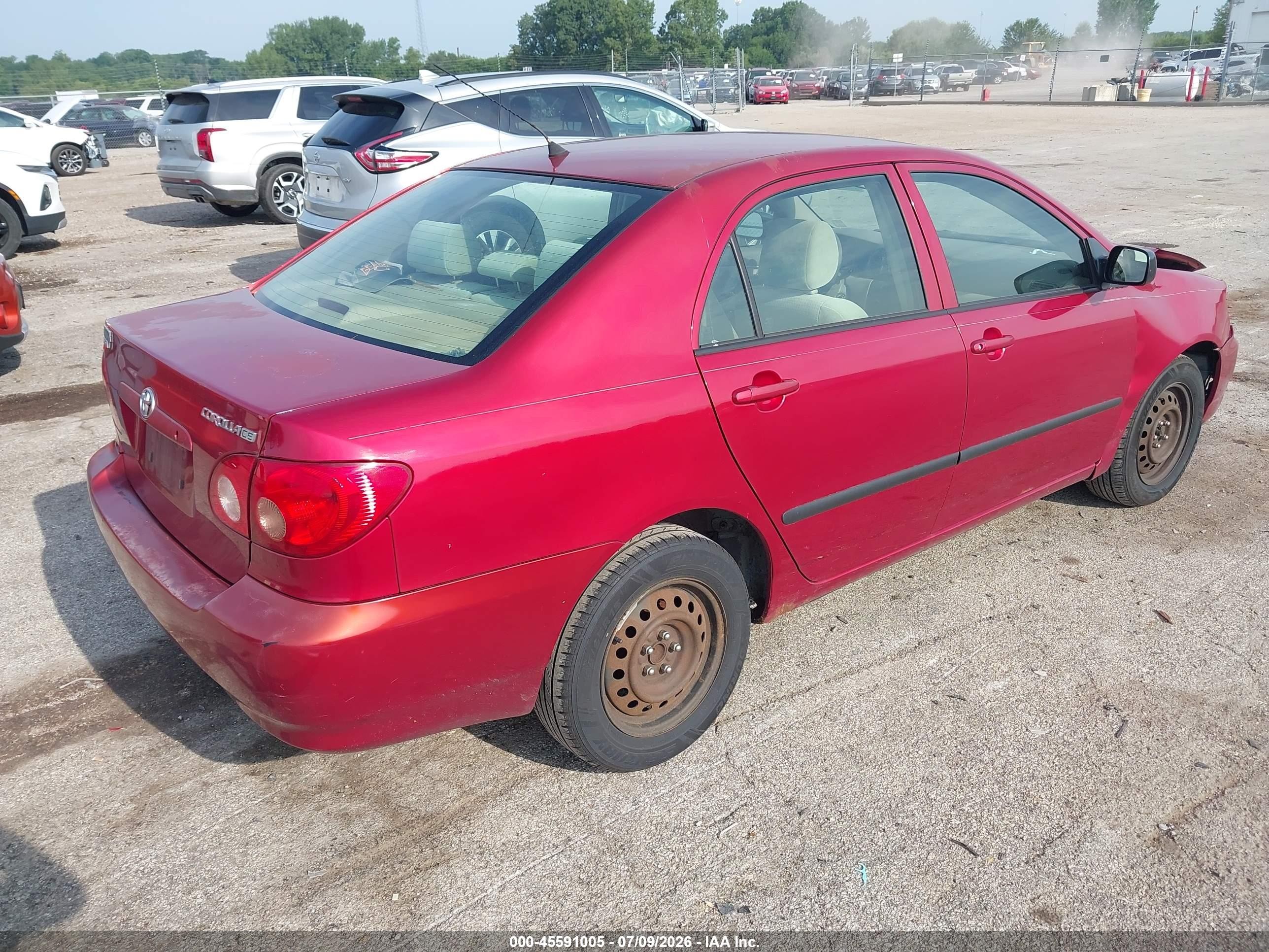 2007 Toyota Corolla Ce Pink vin: JTDBR32E570134523