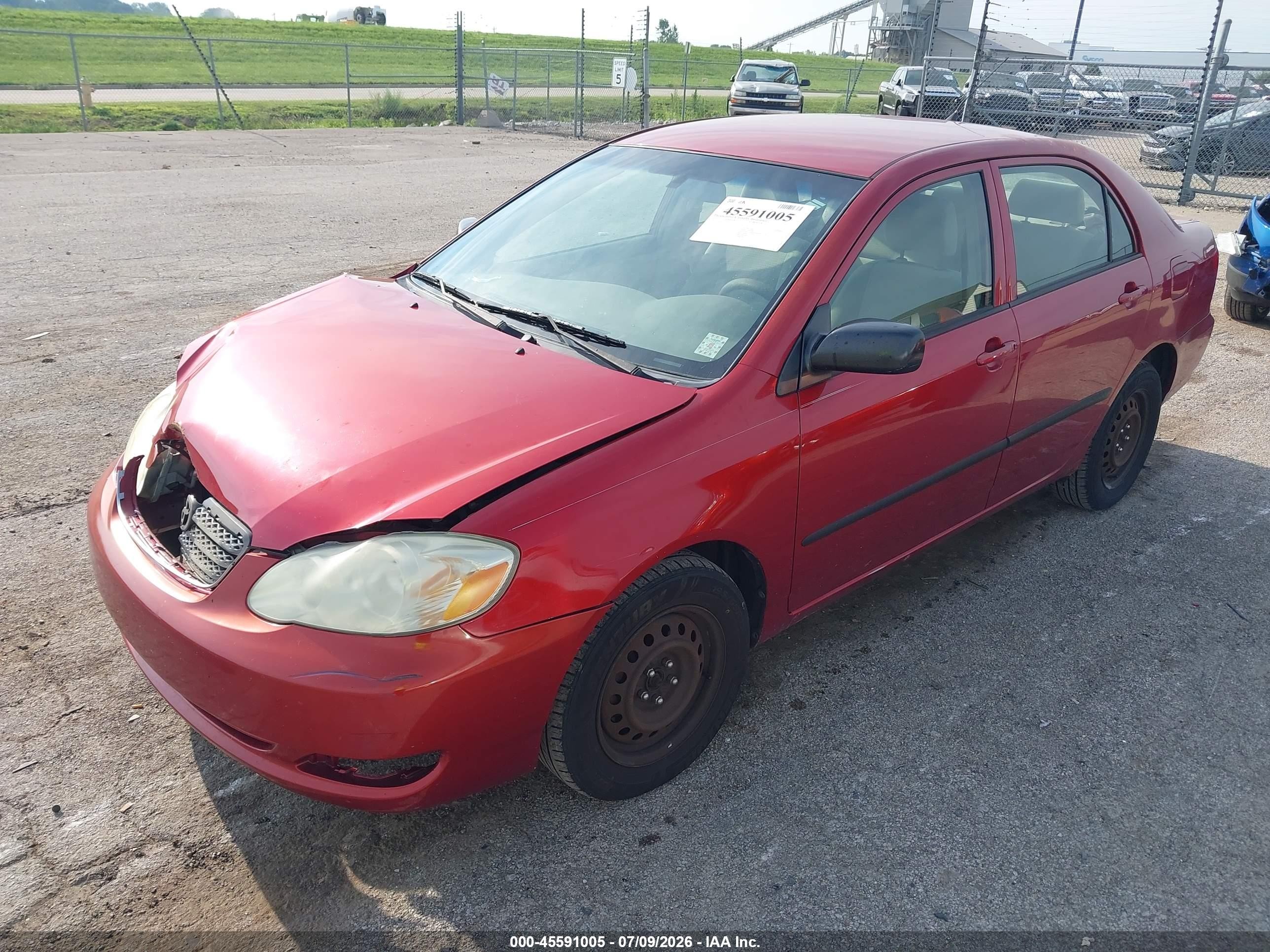 2007 Toyota Corolla Ce Pink vin: JTDBR32E570134523