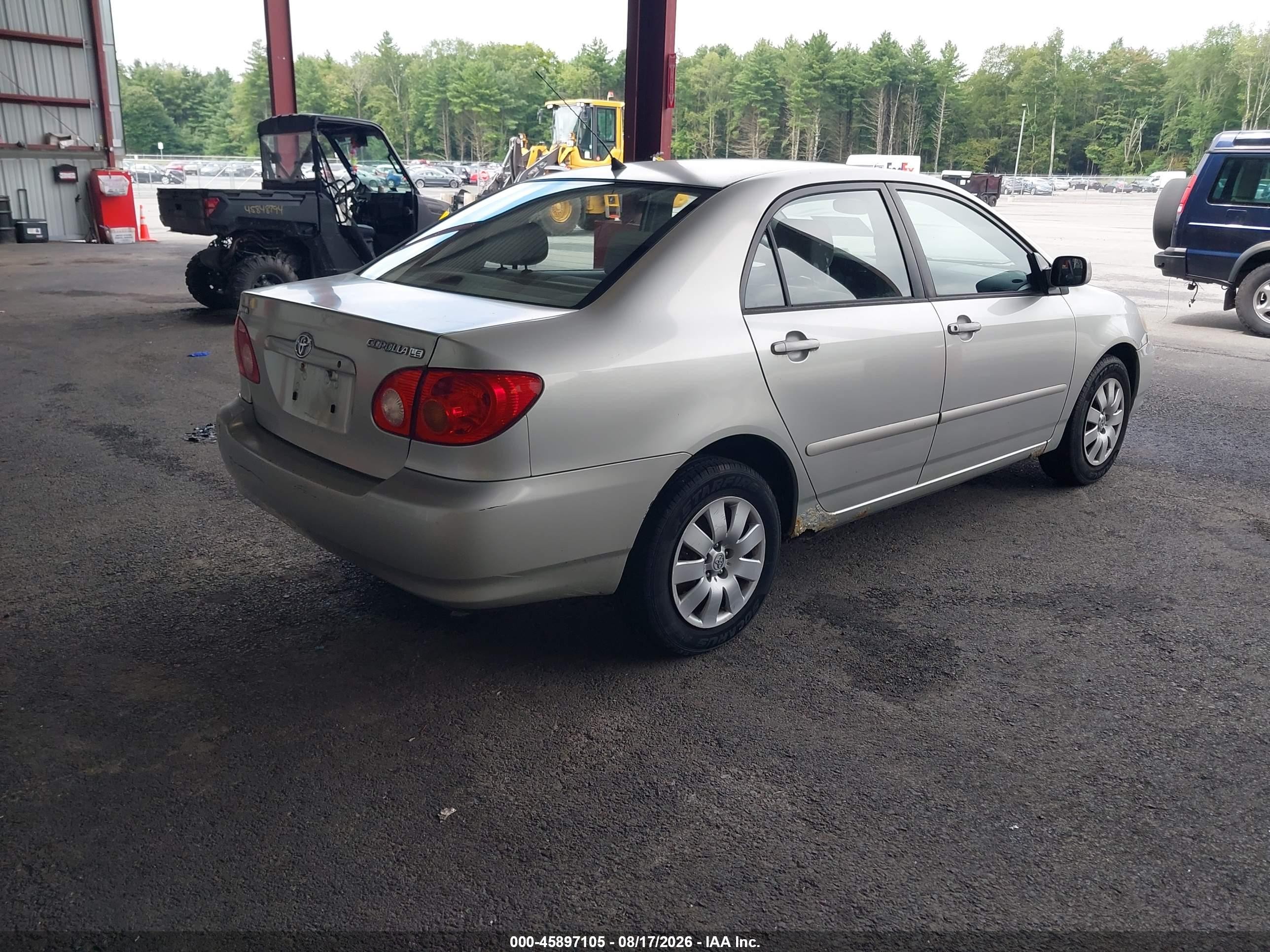 2003 Toyota Corolla Le Silver vin: JTDBR32E630013445