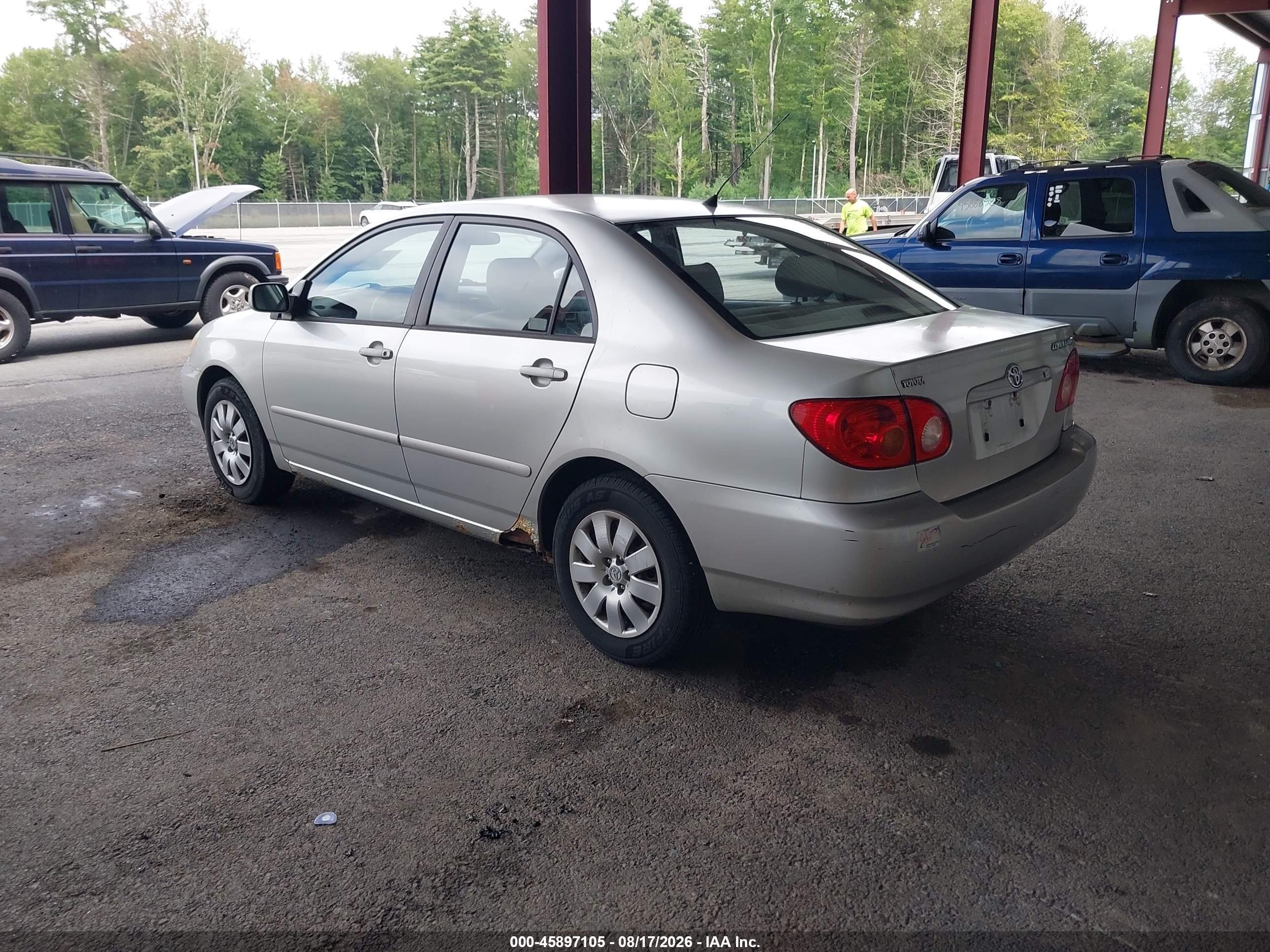 2003 Toyota Corolla Le Silver vin: JTDBR32E630013445