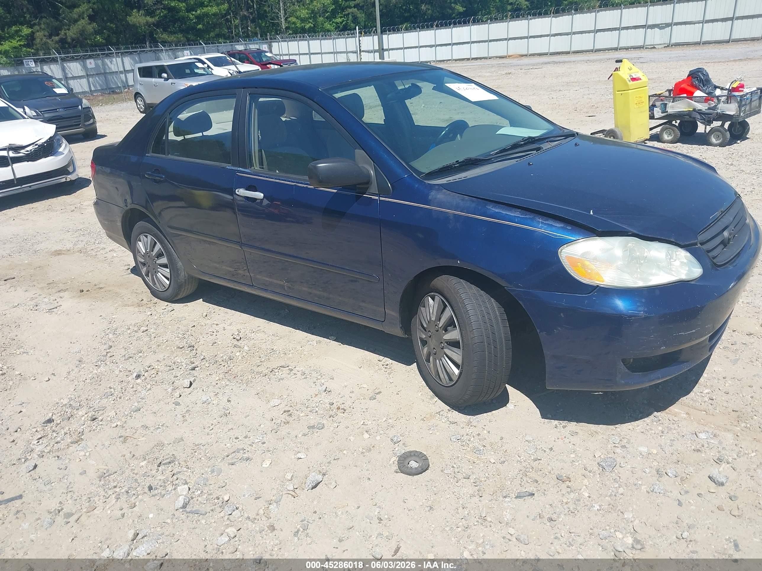 2003 Toyota Corolla Le Blue vin: JTDBR32E630020802