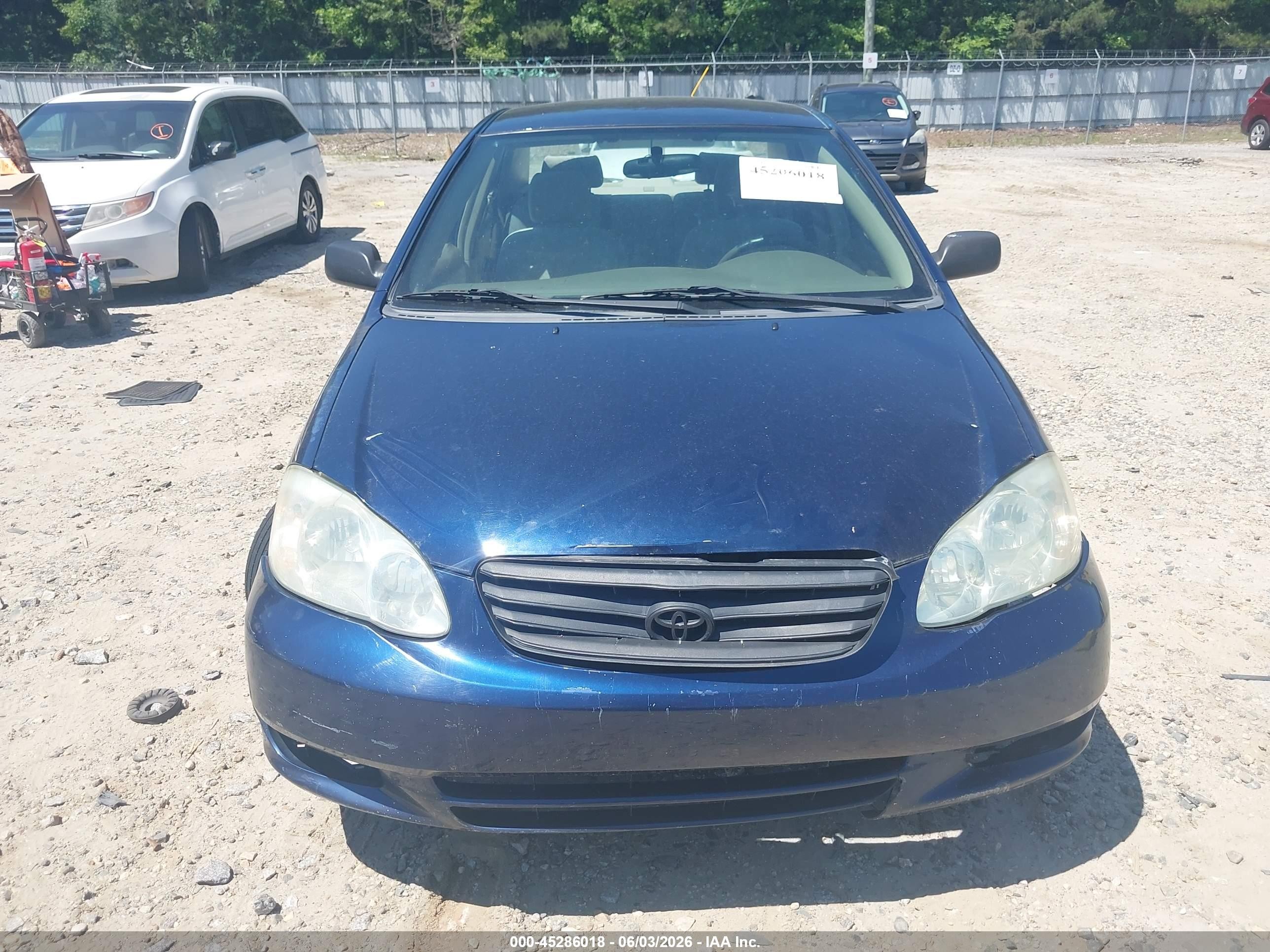 2003 Toyota Corolla Le Blue vin: JTDBR32E630020802