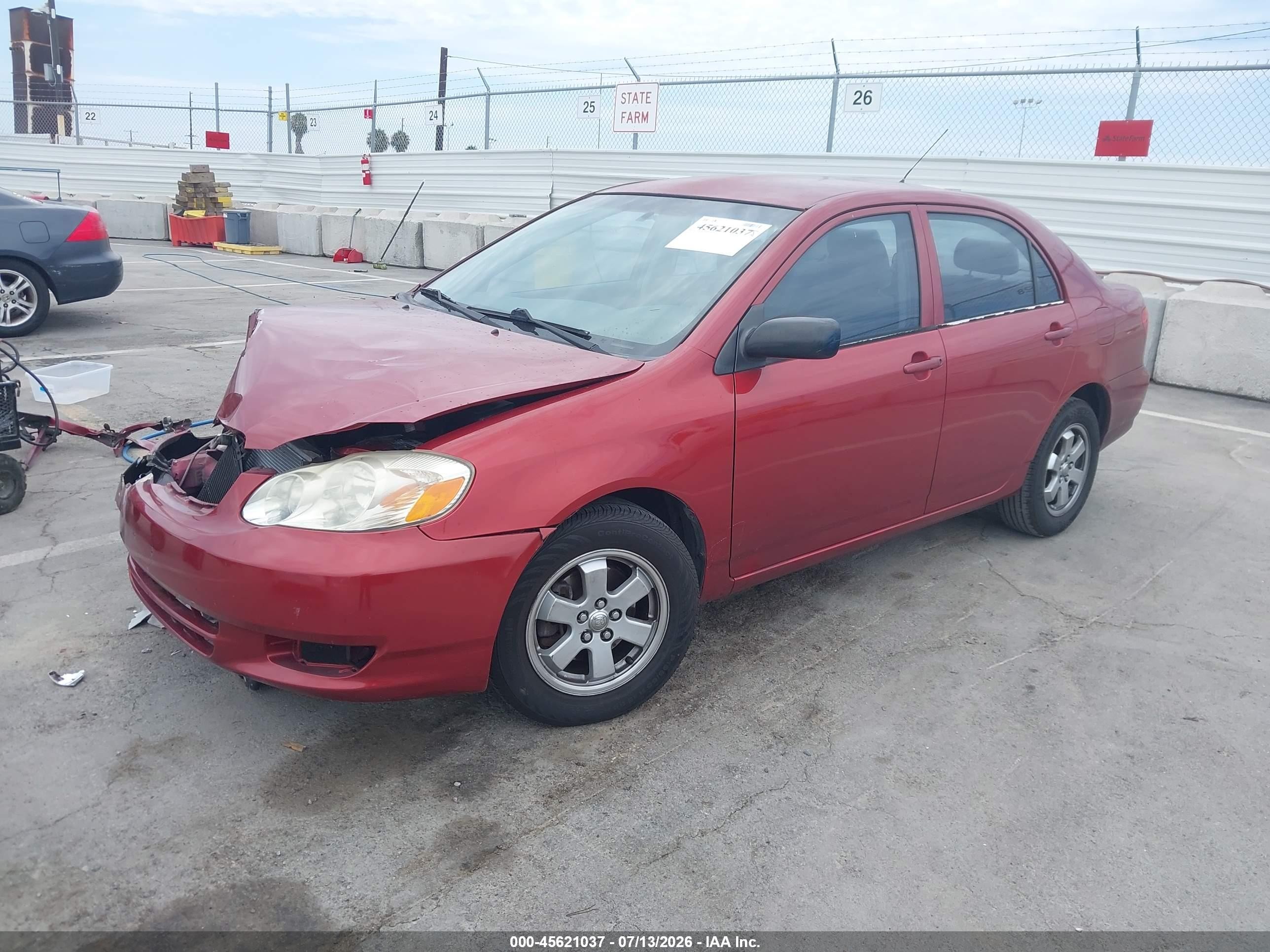 2003 Toyota Corolla Ce Red vin: JTDBR32E630047725