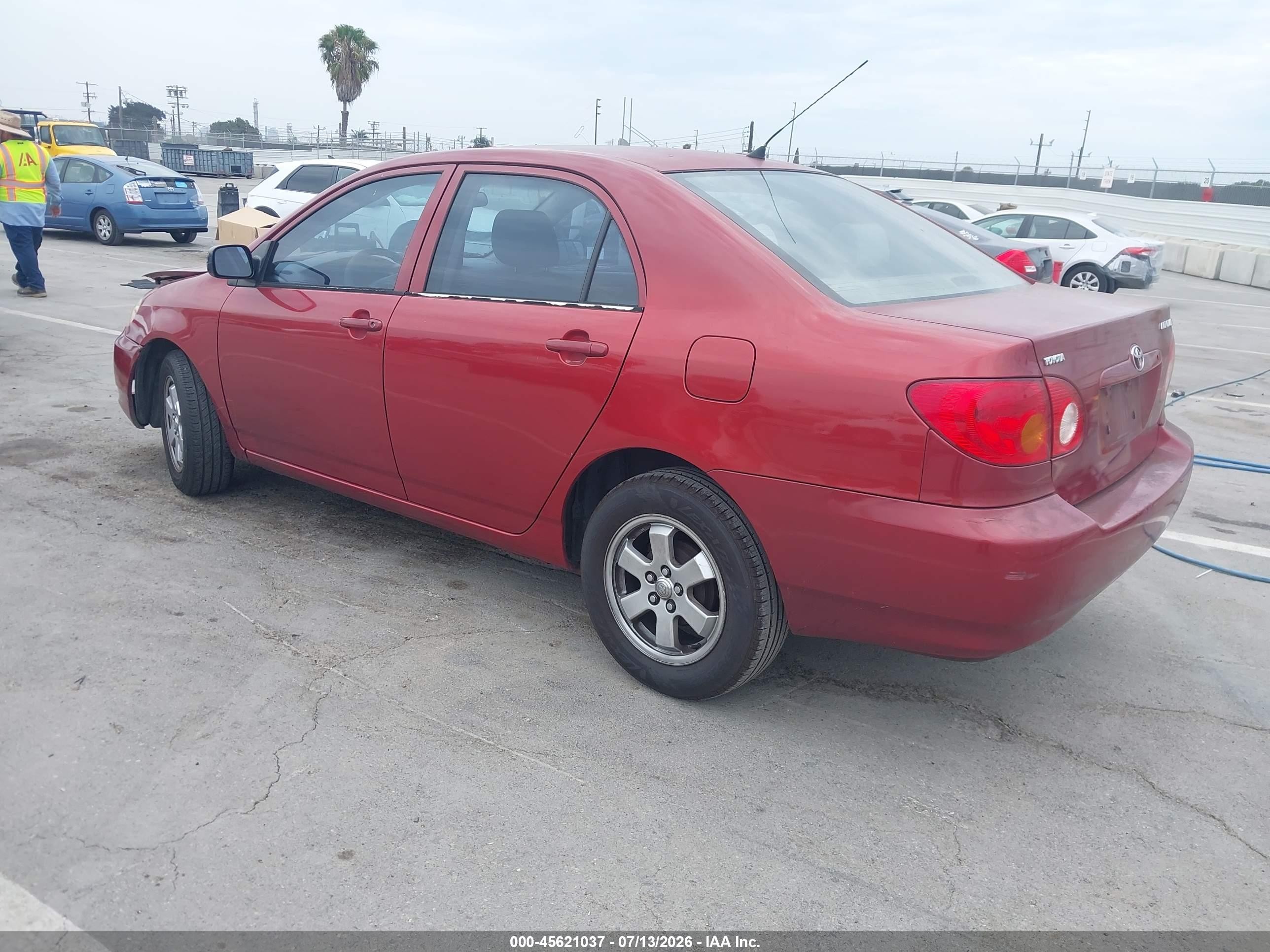 2003 Toyota Corolla Ce Red vin: JTDBR32E630047725