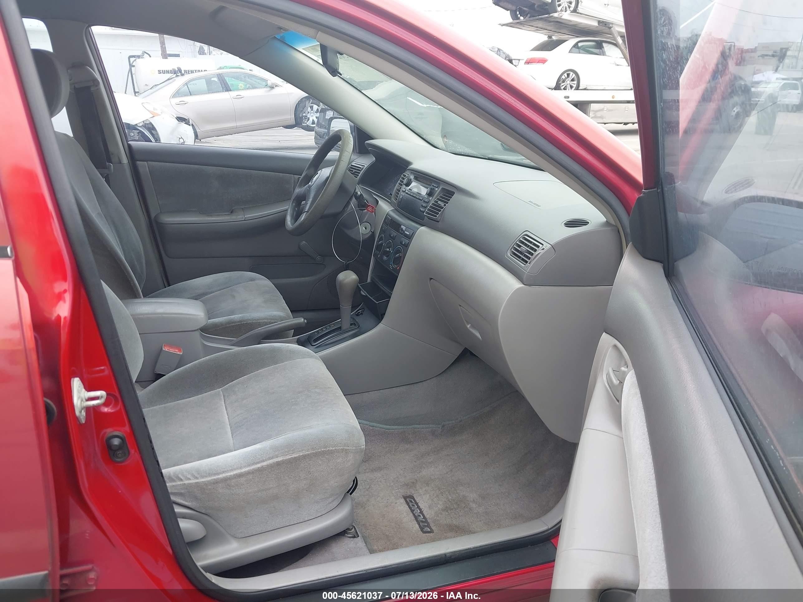 2003 Toyota Corolla Ce Red vin: JTDBR32E630047725