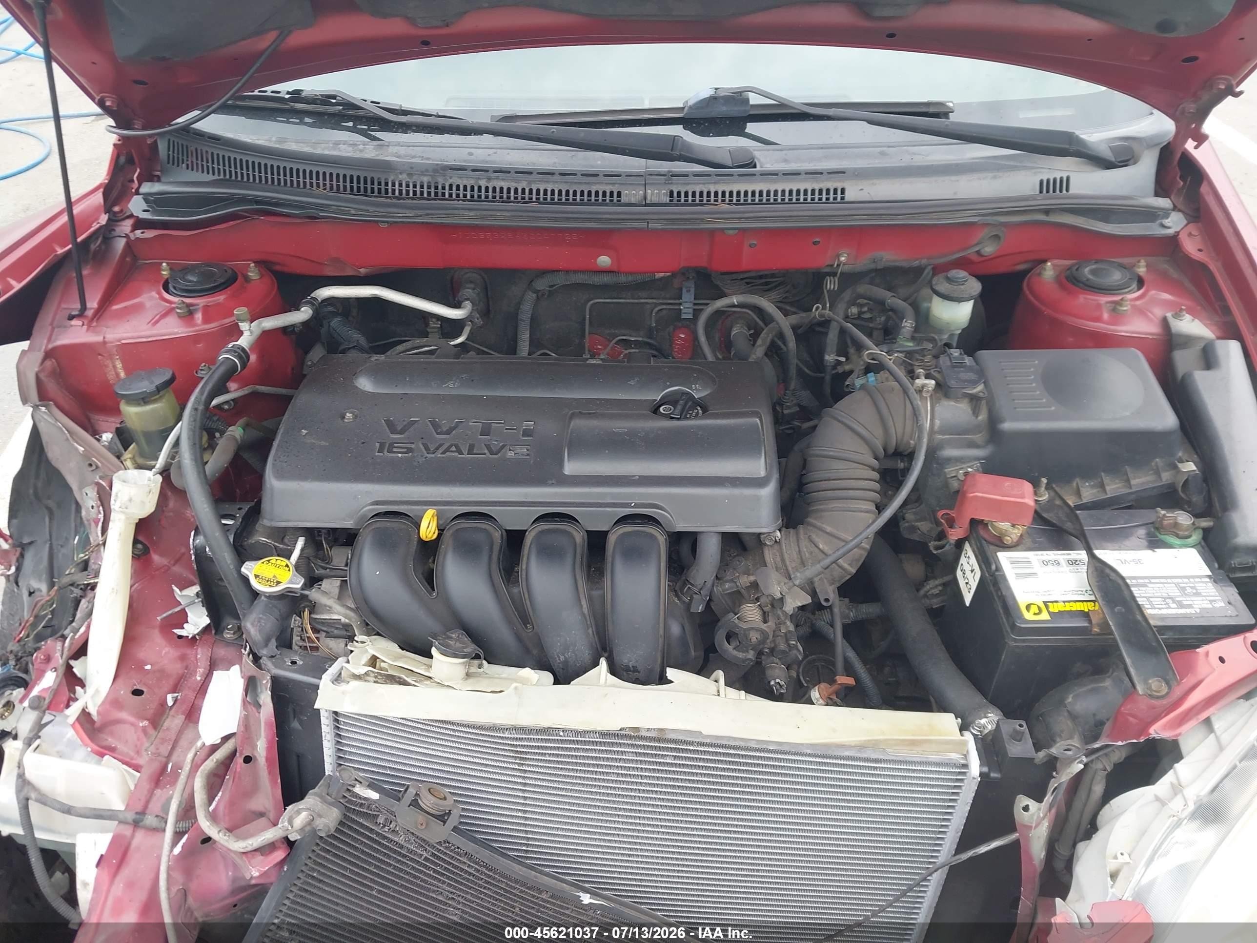 2003 Toyota Corolla Ce Red vin: JTDBR32E630047725
