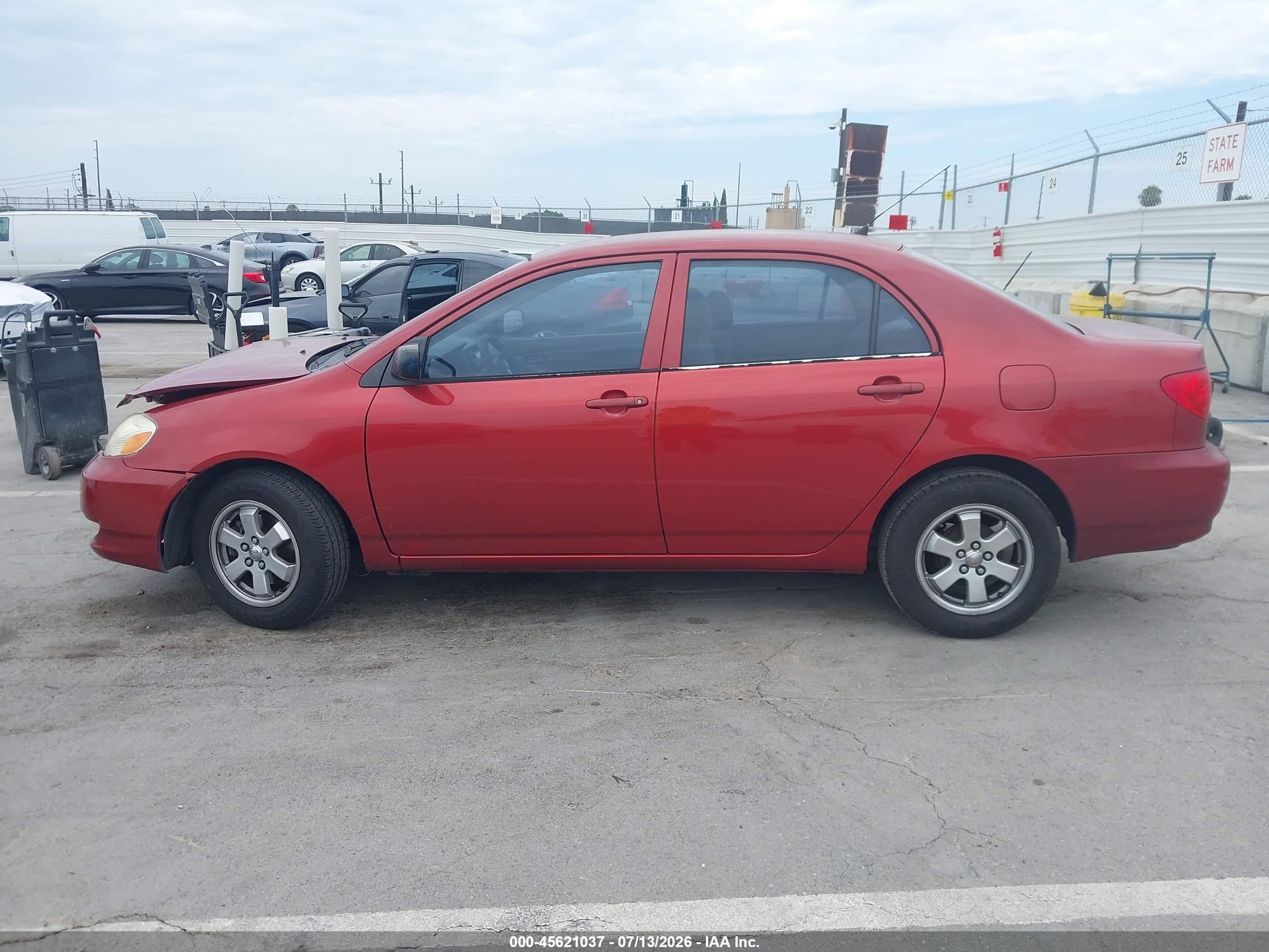 2003 Toyota Corolla Ce Red vin: JTDBR32E630047725