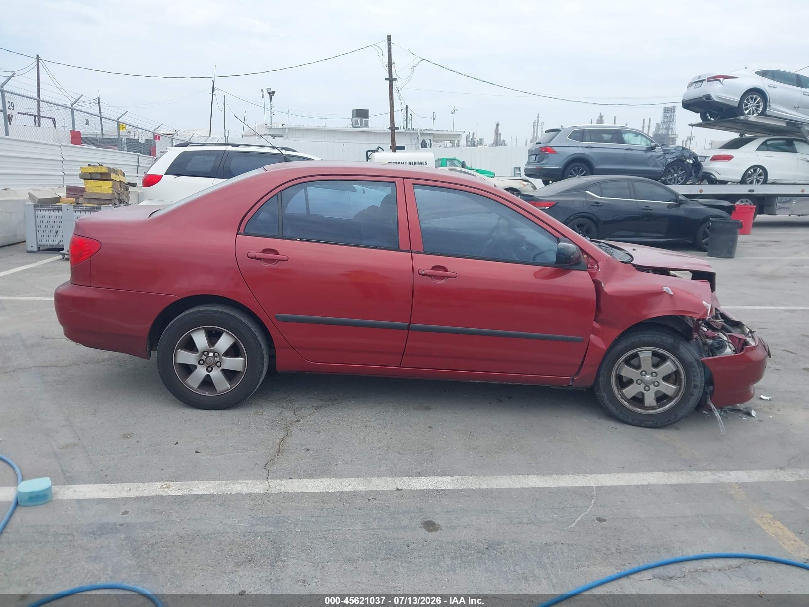 2003 Toyota Corolla Ce Red vin: JTDBR32E630047725