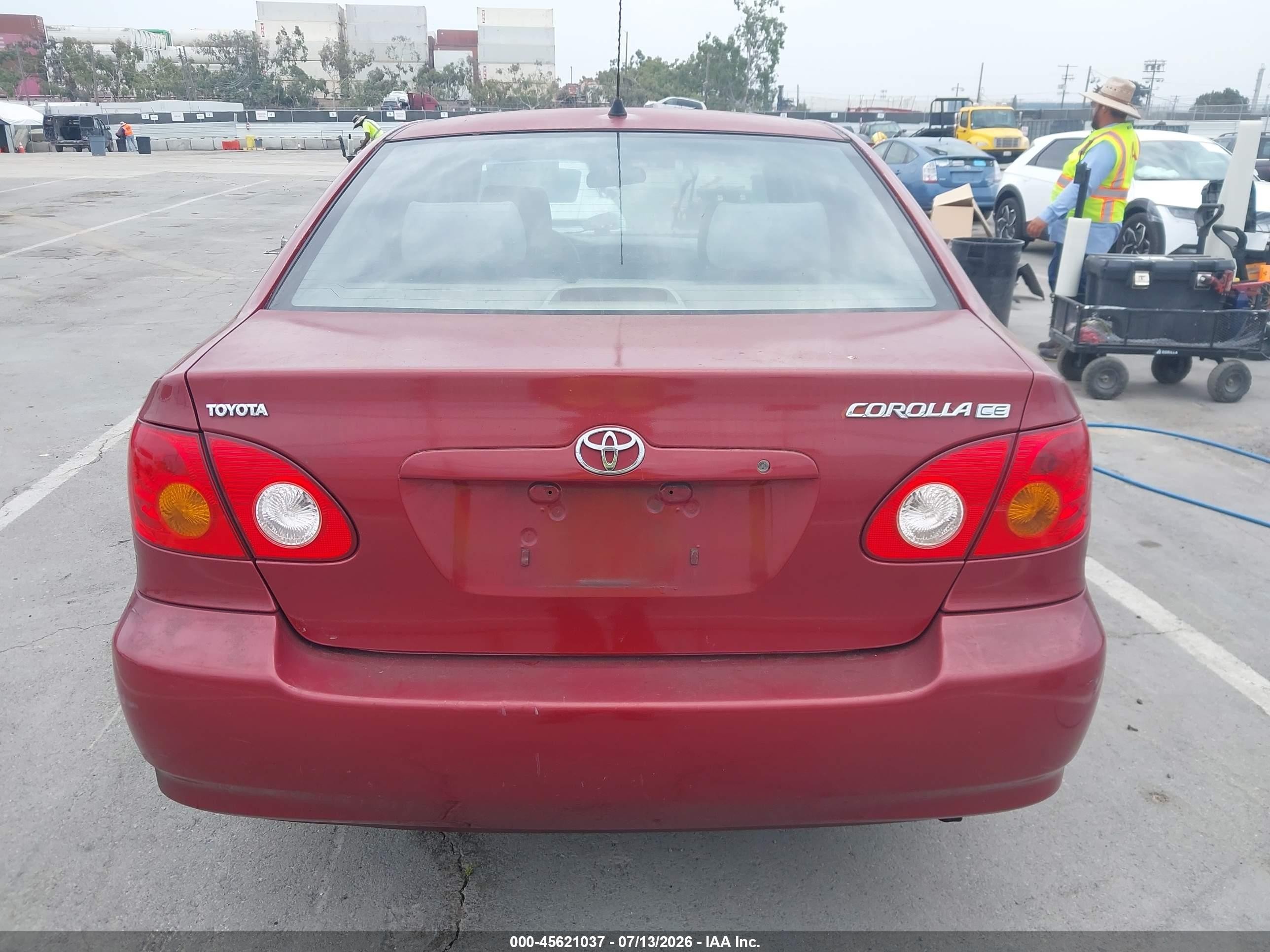 2003 Toyota Corolla Ce Red vin: JTDBR32E630047725